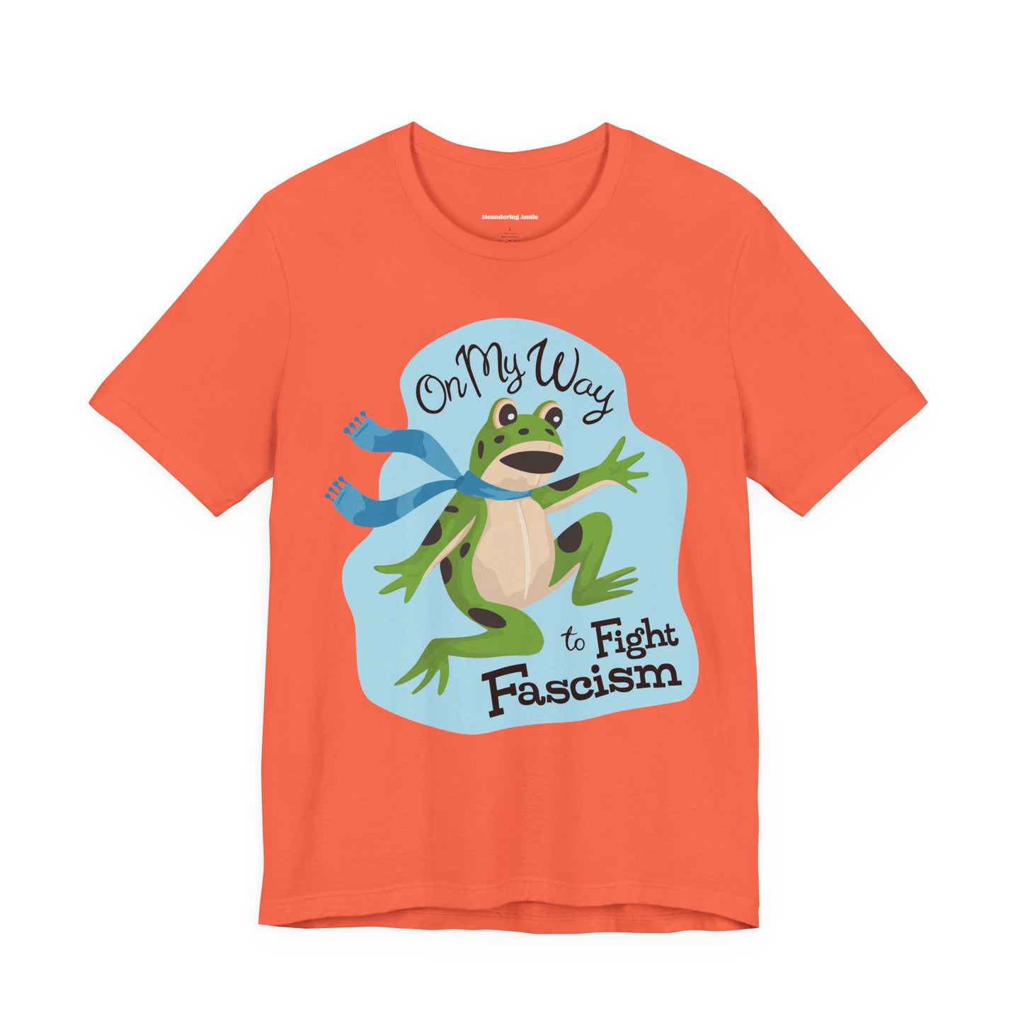 Protest Frogs Activist Tee - Frog Inflatable Costume T-Shirt, On My Way to Fight Fascism Political Humor Tees, Anti-Fascist Shirts