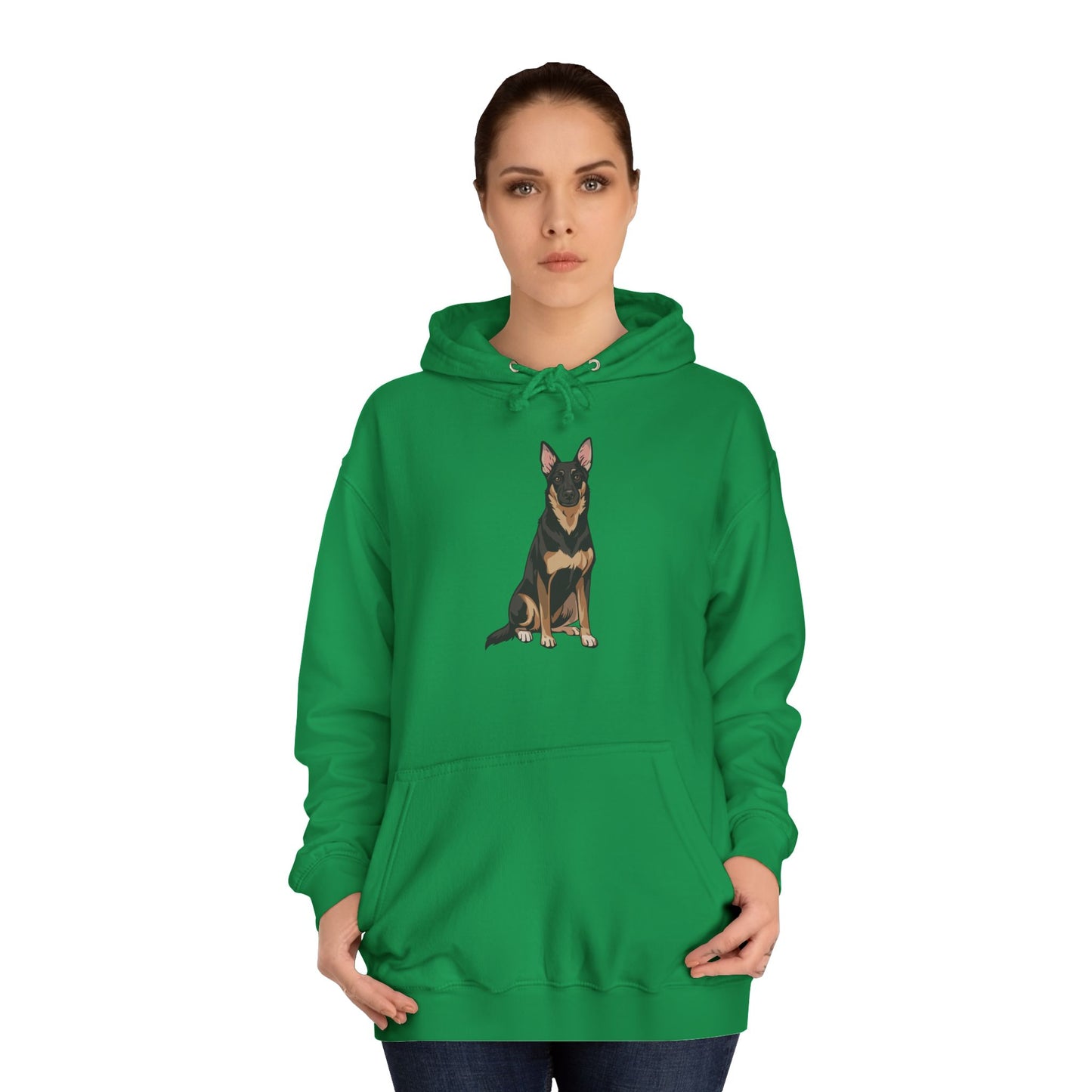 Buddy German Shepherd Dog Unisex Hoodie Pullover Hooded Sweatshirt, Dog Lover Gift, Pet Owner Clothing, Cozy Winter Apparel