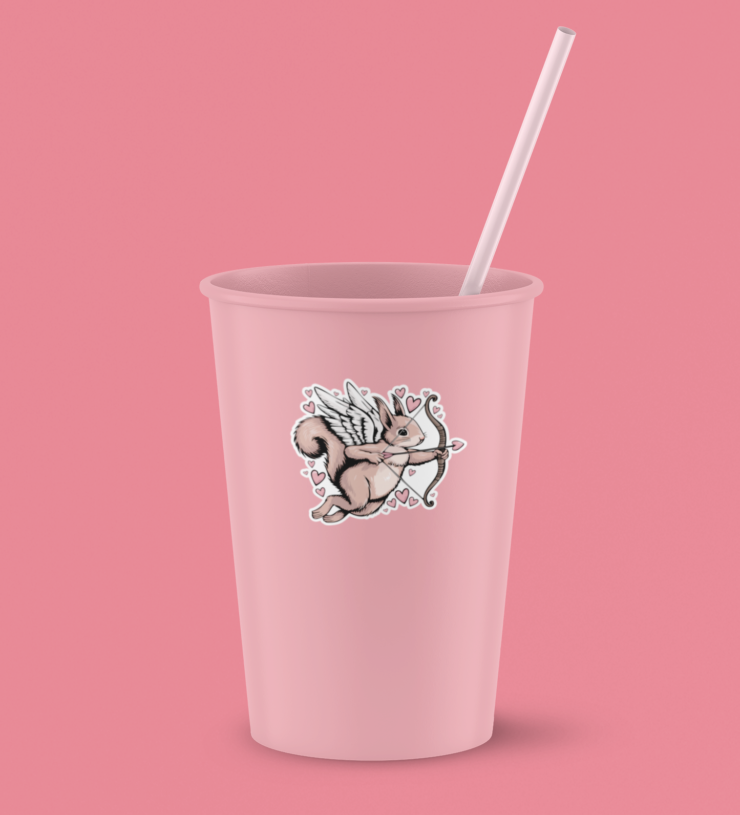 2" Cupid Squirrel Sticker - Waterproof, Fade-Resistant Decal Stickers Valentine's Day Love Hearts