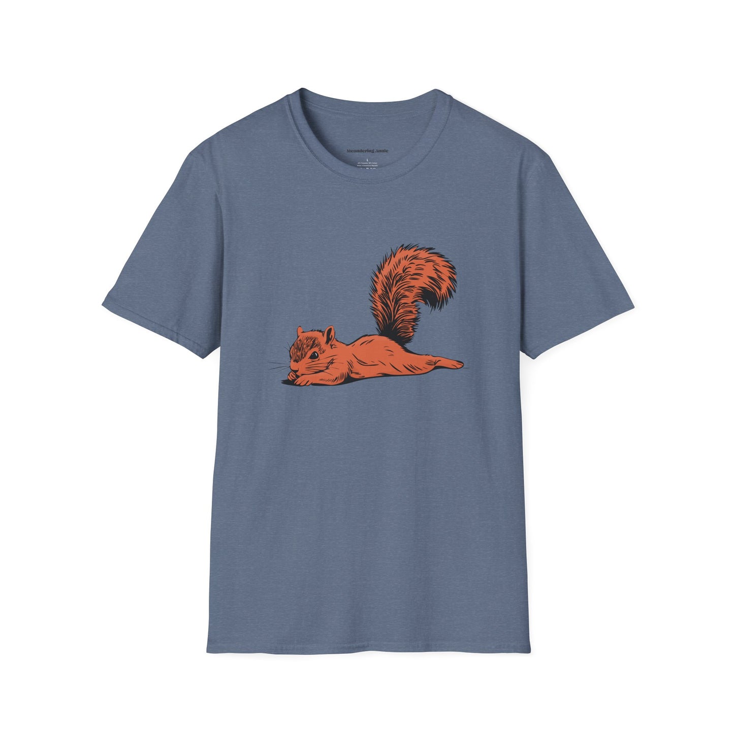 Just Chillin' Squirrel Splooting Soft T-shirt - Mens Womens Unisex Softstyle Tee