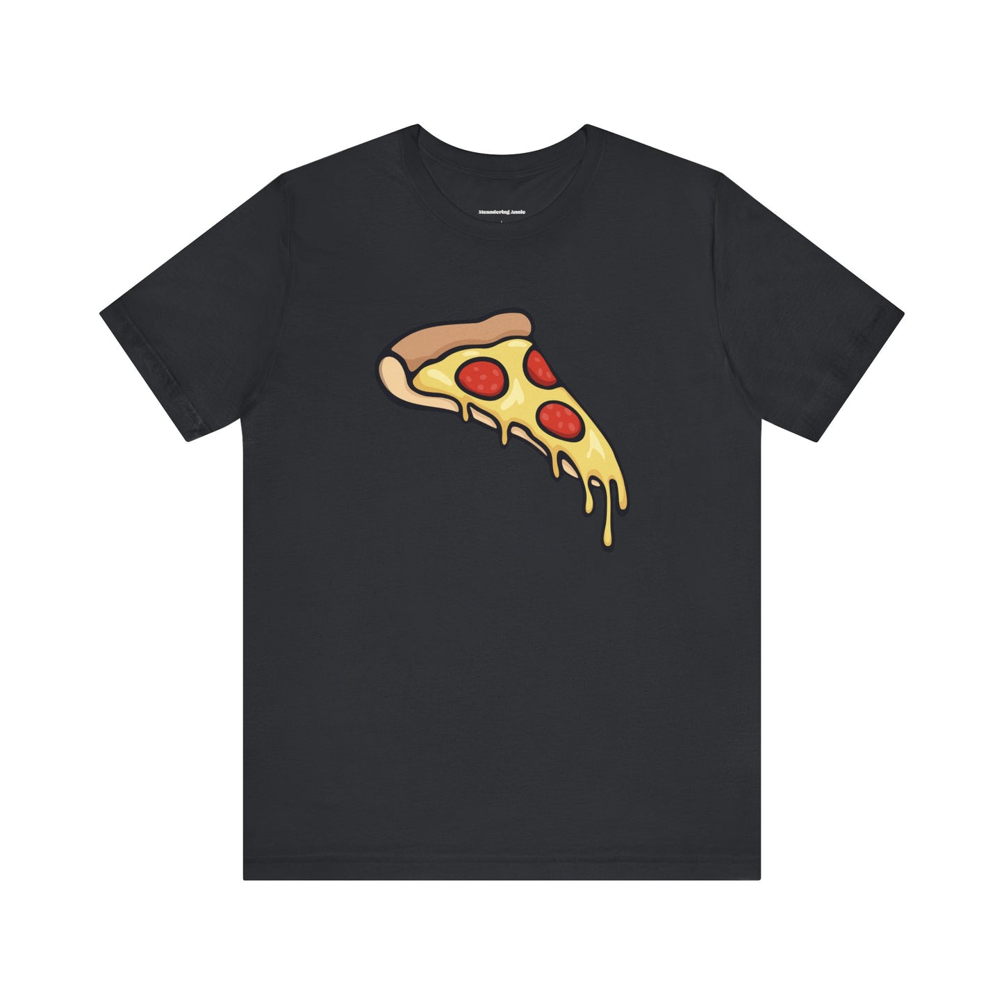 Pepperoni Pizza Slice Tee | Cheese Pizzas Graphic T-Shirt, Fun Novelty Cheesy Slices Cotton Unixes Tees