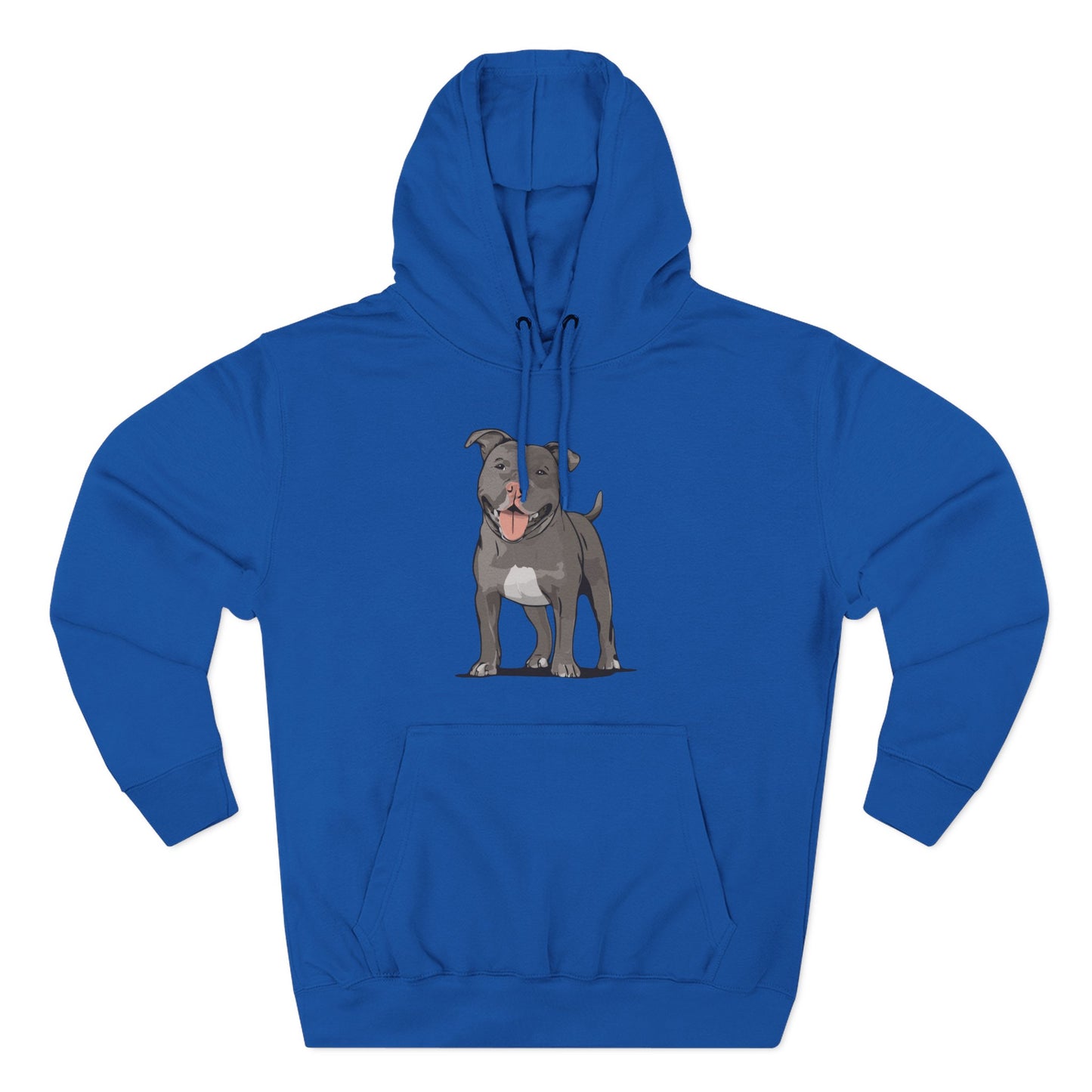 Gray Pitbull Dog Fleece Hoodie, Pit Bull Terrier Dogs Pullover Sweatshirt, Dog Owner Gift, Cozy Puppy Furbaby Hoodies