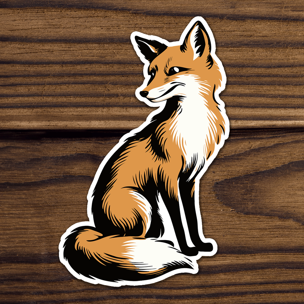 3" Fox Sticker - Waterproof Forest Animal Foxes Decal Stickers