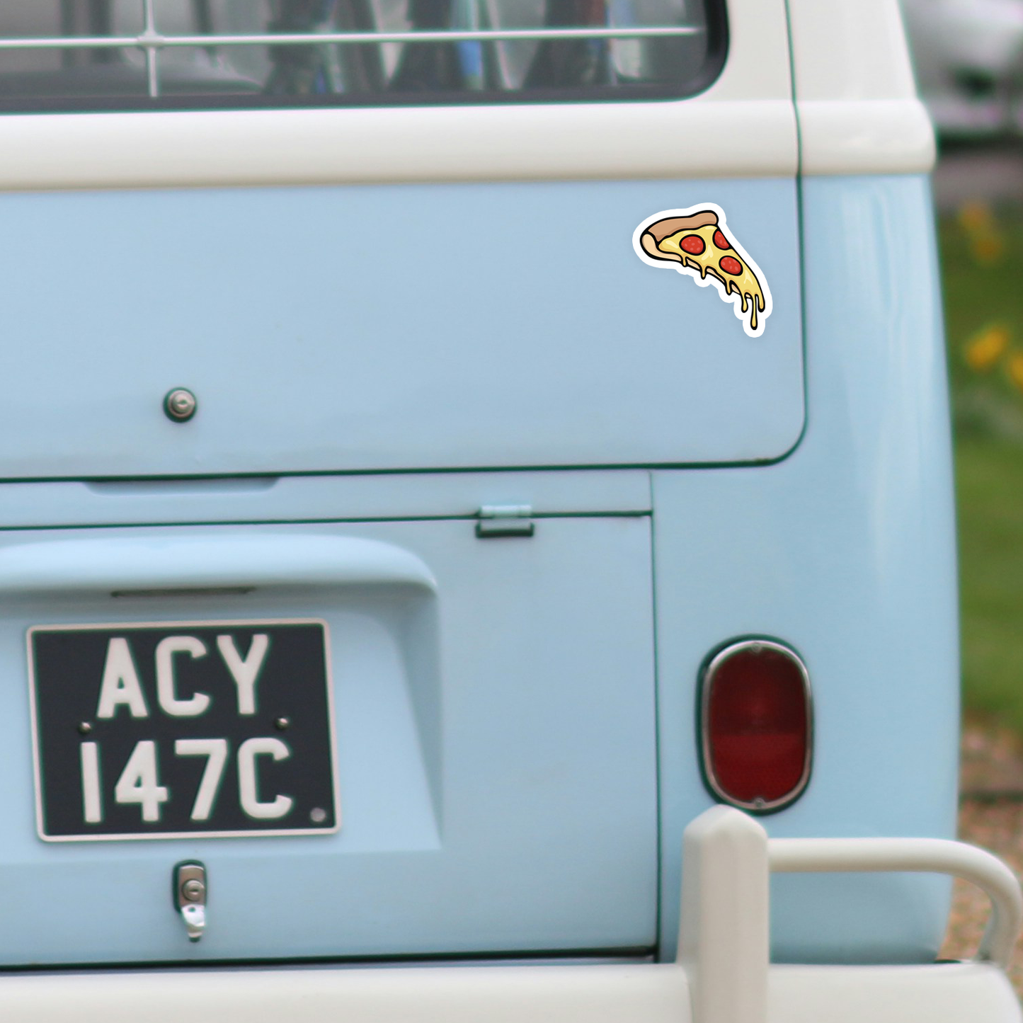 3" Pizza Slice Sticker - Cheese Pepperoni Pizzas Junk Food Vinyl Decal Stickers Waterproof Outdoor Decals Car, Water Bottle