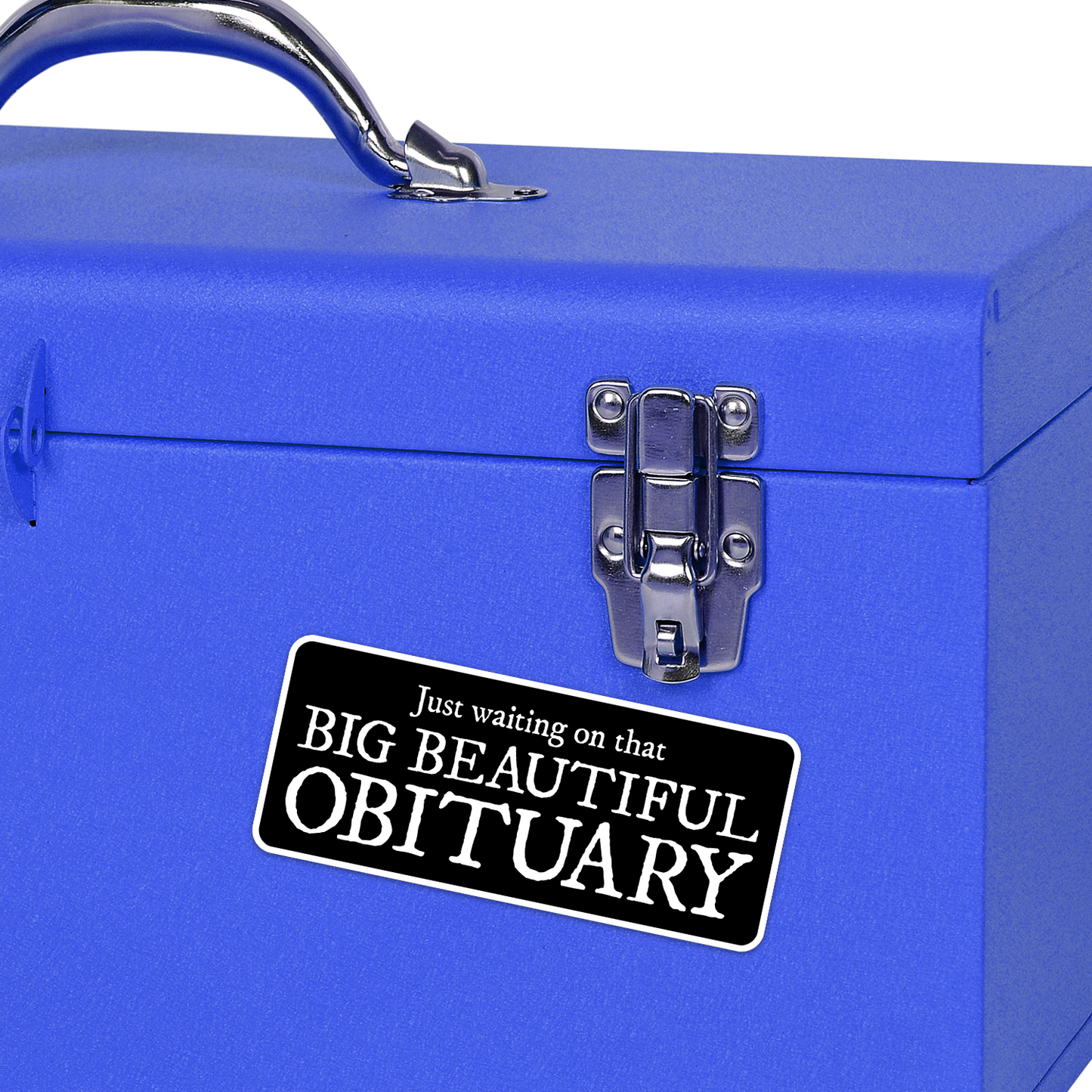 Big Beautiful Obituary Sticker - 3.5" Vinyl Decal Stickers Waterproof Outdoor Car, Leftist Political Humor Shirts, Anti-Trump Gifts