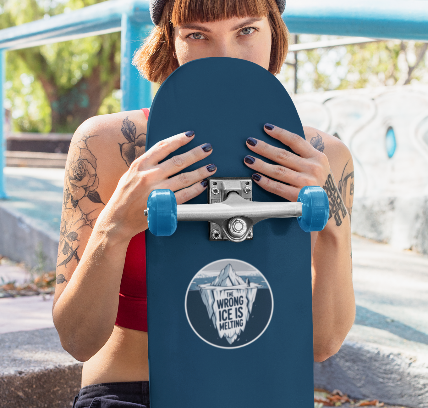 The Wrong ICE Is Melting Sticker - 3.5" Iceberg Penguin Vinyl Decal Stickers Waterproof Outdoor Car, Leftist Political Abolish ICE, Protest