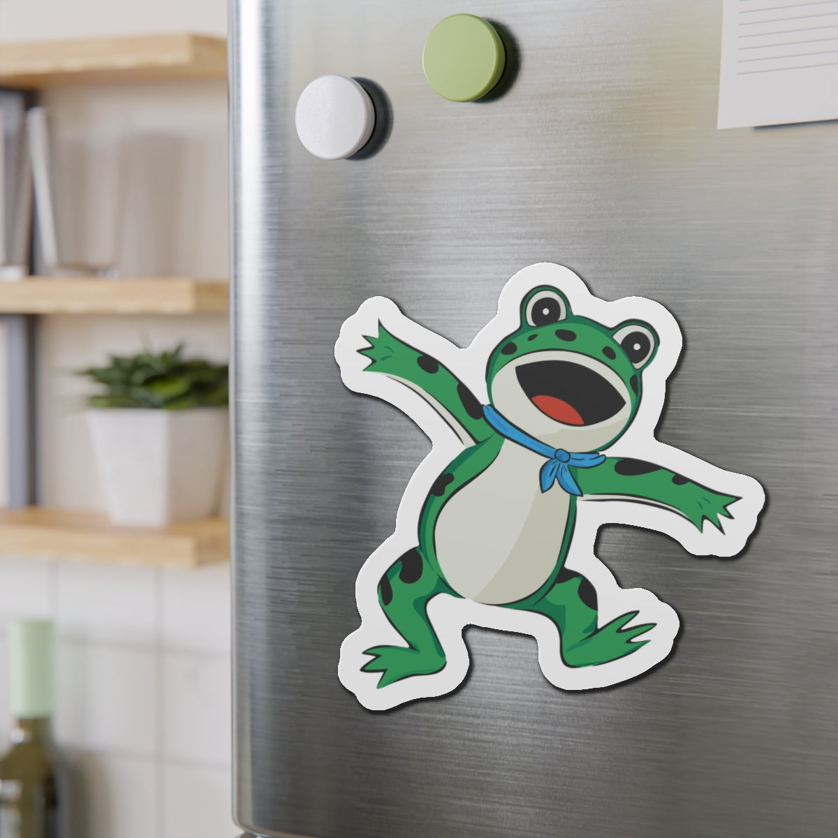 Activist Frogs Magnet, Inflatable Frog Blow-Up Costume Magnets, Political Humor, Funny Leftist Liberal Anti-Fascist Fridge Car