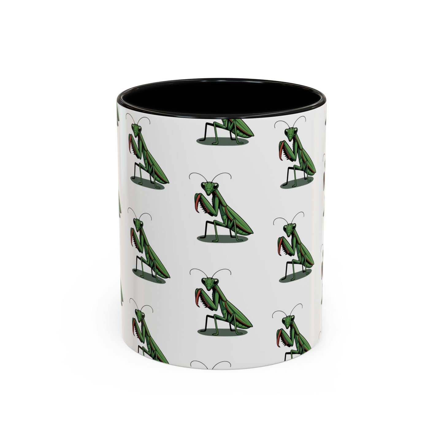 Praying Mantis Bug Pattern Coffee Mug | 11oz Insect Bugs Ceramic Tea Mugs, Nature Garden Drinkware