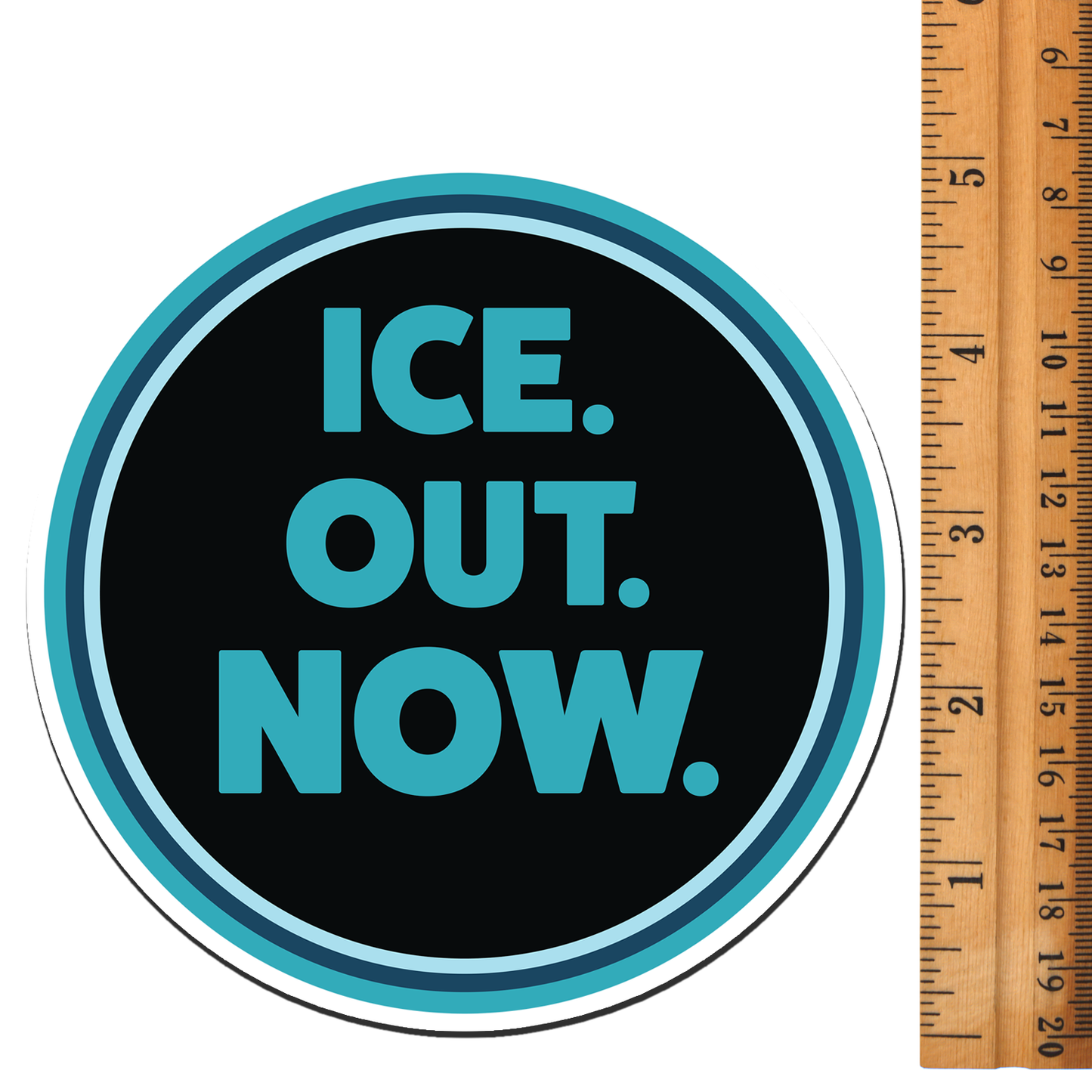 ICE Out Now Die Cut Magnet - 5" Political Magnets, Leftist Liberal, Abolish I.C.E. Protest Activist Car Fridge
