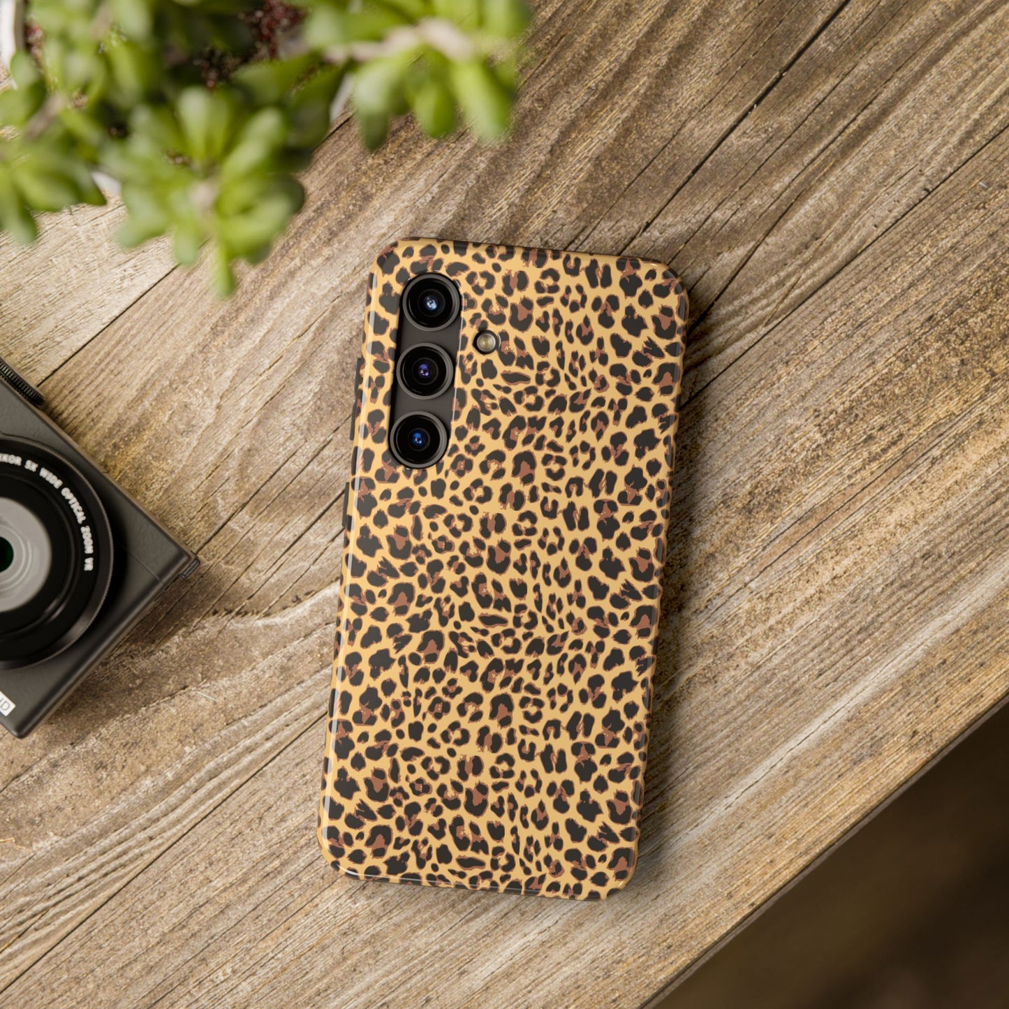 Leopard Print Cell Phone Case, Tough Phone Cases, Safari Cheetah Animal Print Pattern