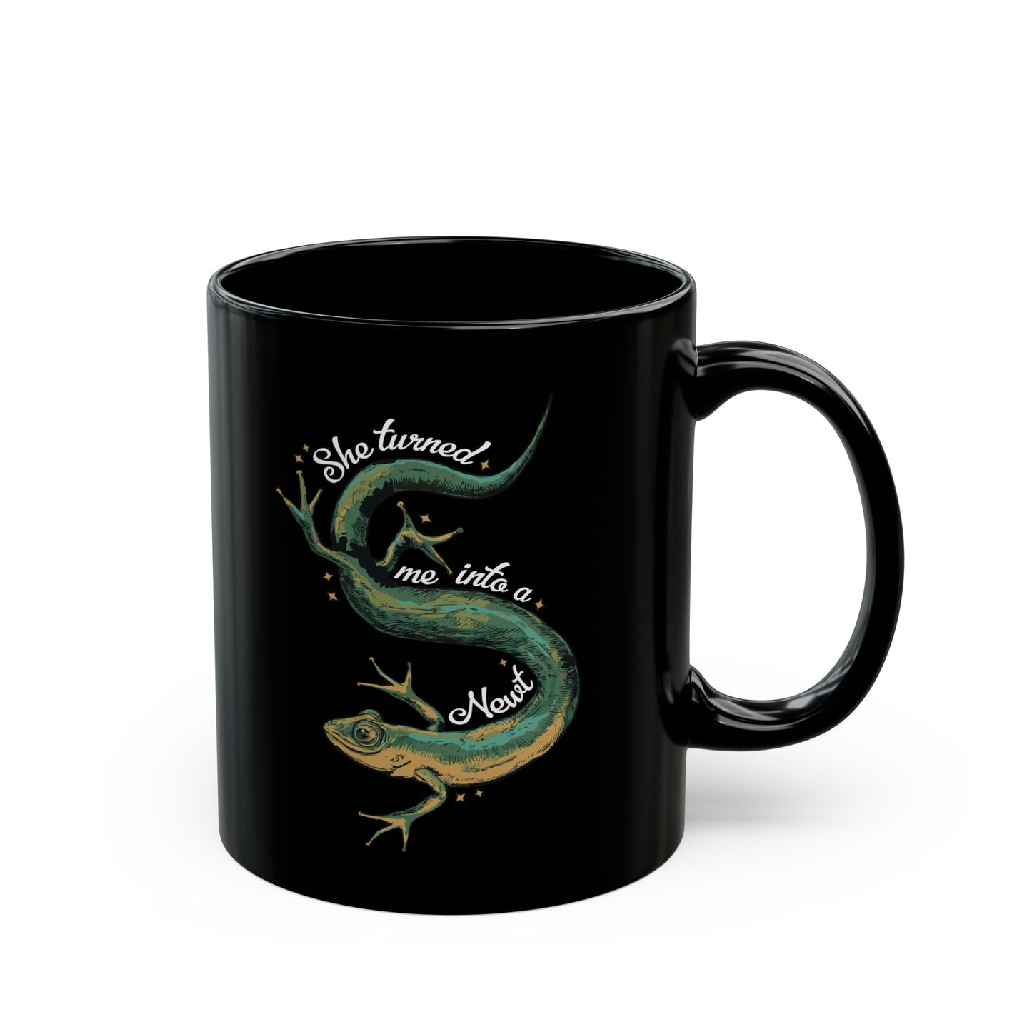 She Turned Me Into A Newt Black Ceramic Coffee Tea Mug 11oz