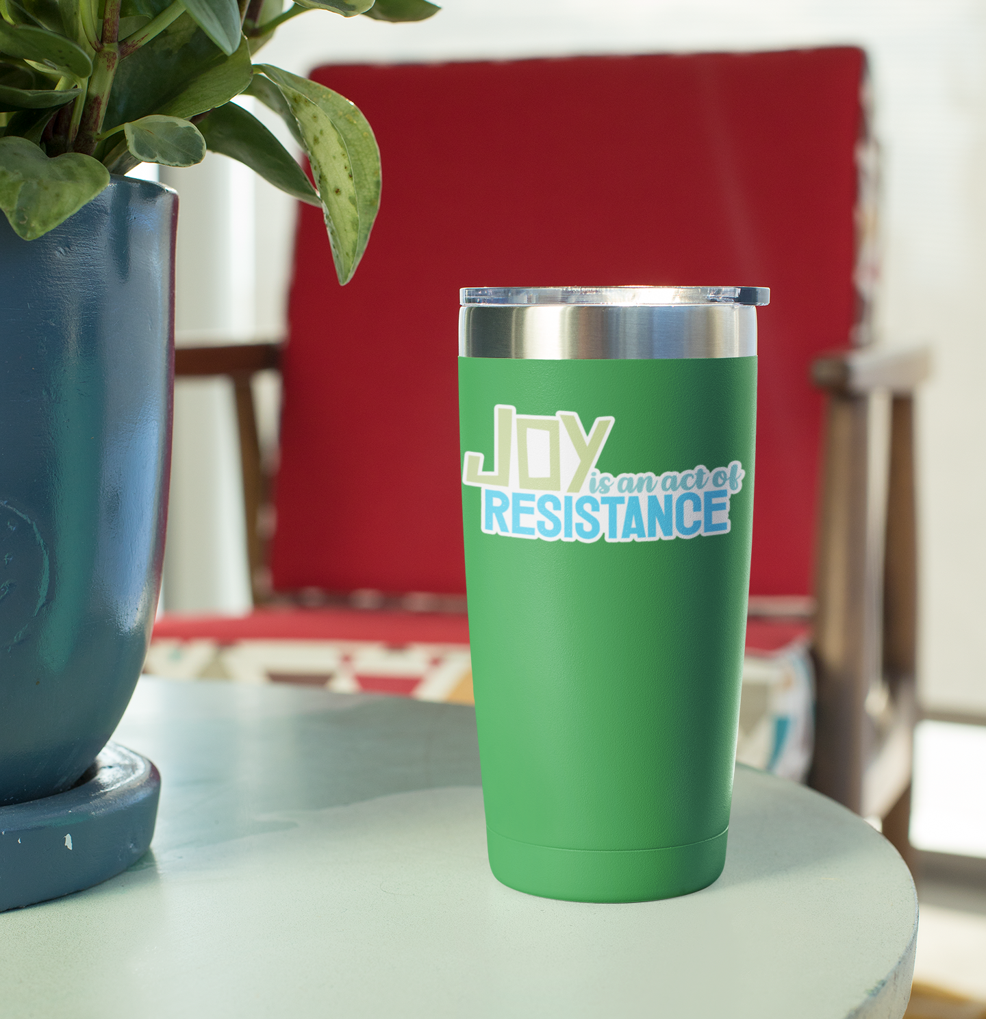 4" Joy Is An Act Of Resistance Vinyl Sticker - Equal Rights Activism Waterproof Outdoor Decal Stickers