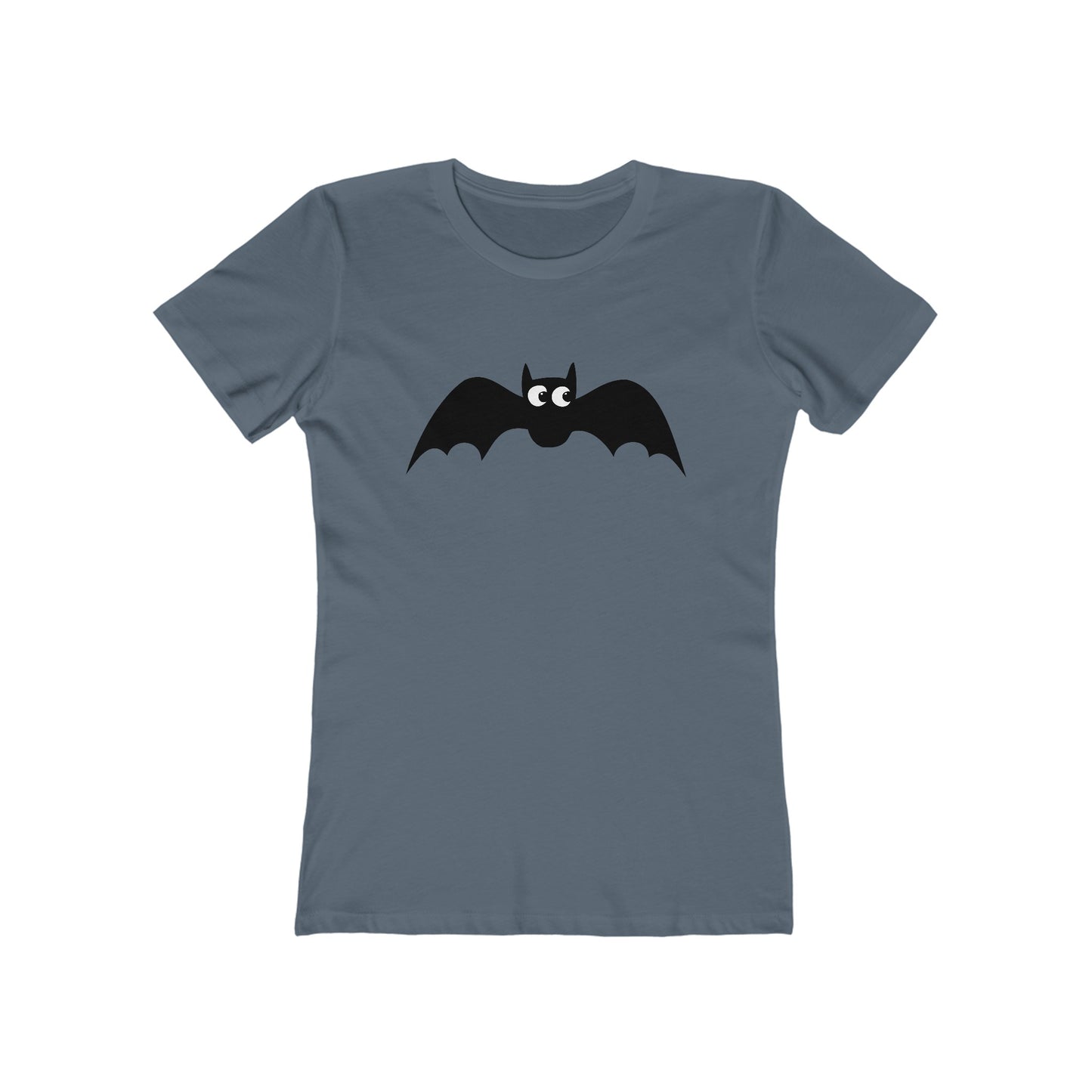 Batty Halloween Bat Women's Fitted T-shirt Spooky Gothic Cotton Tee for Women