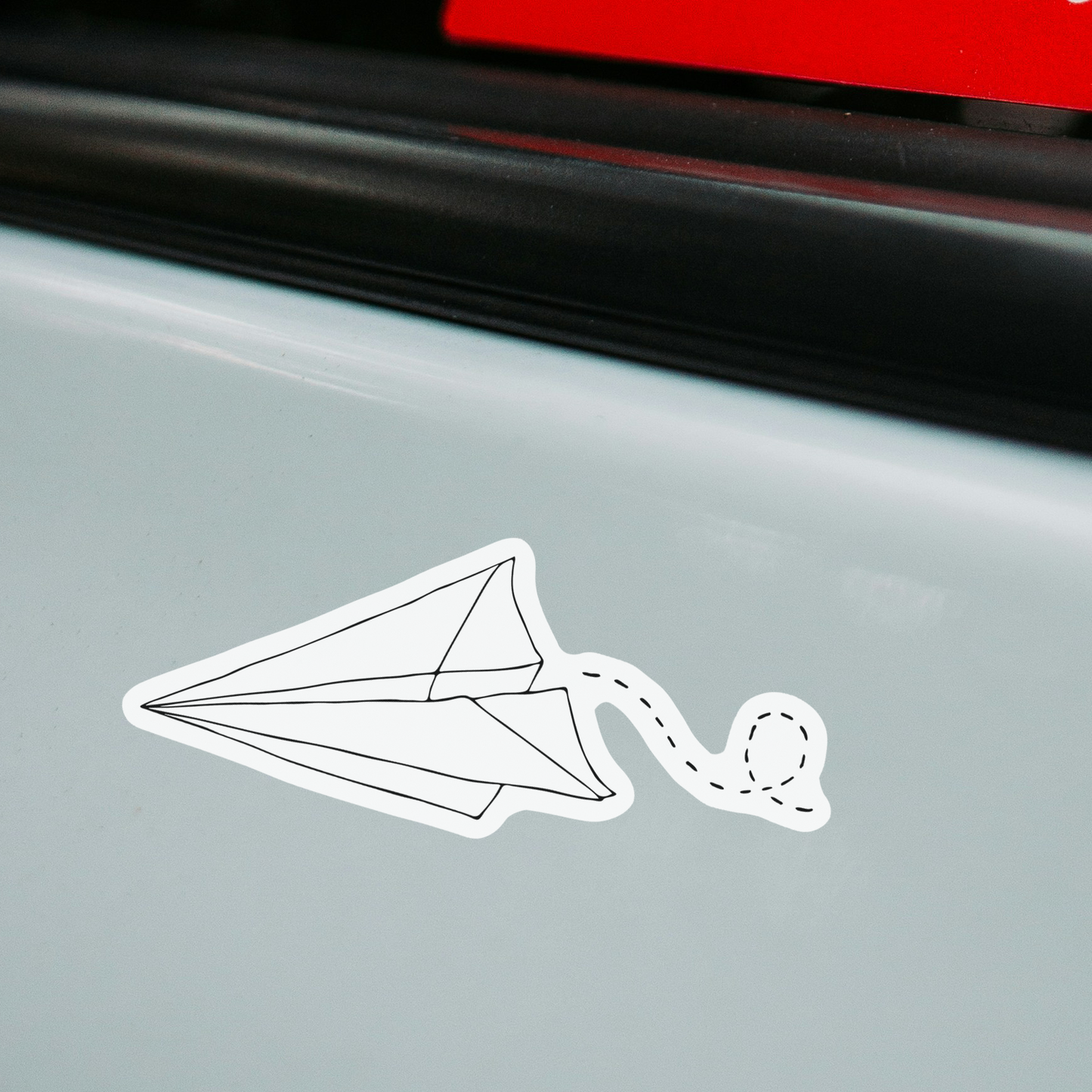 3" Paper Airplane Sticker  - Cute Origami Planes Vinyl Stickers Decal Stickers