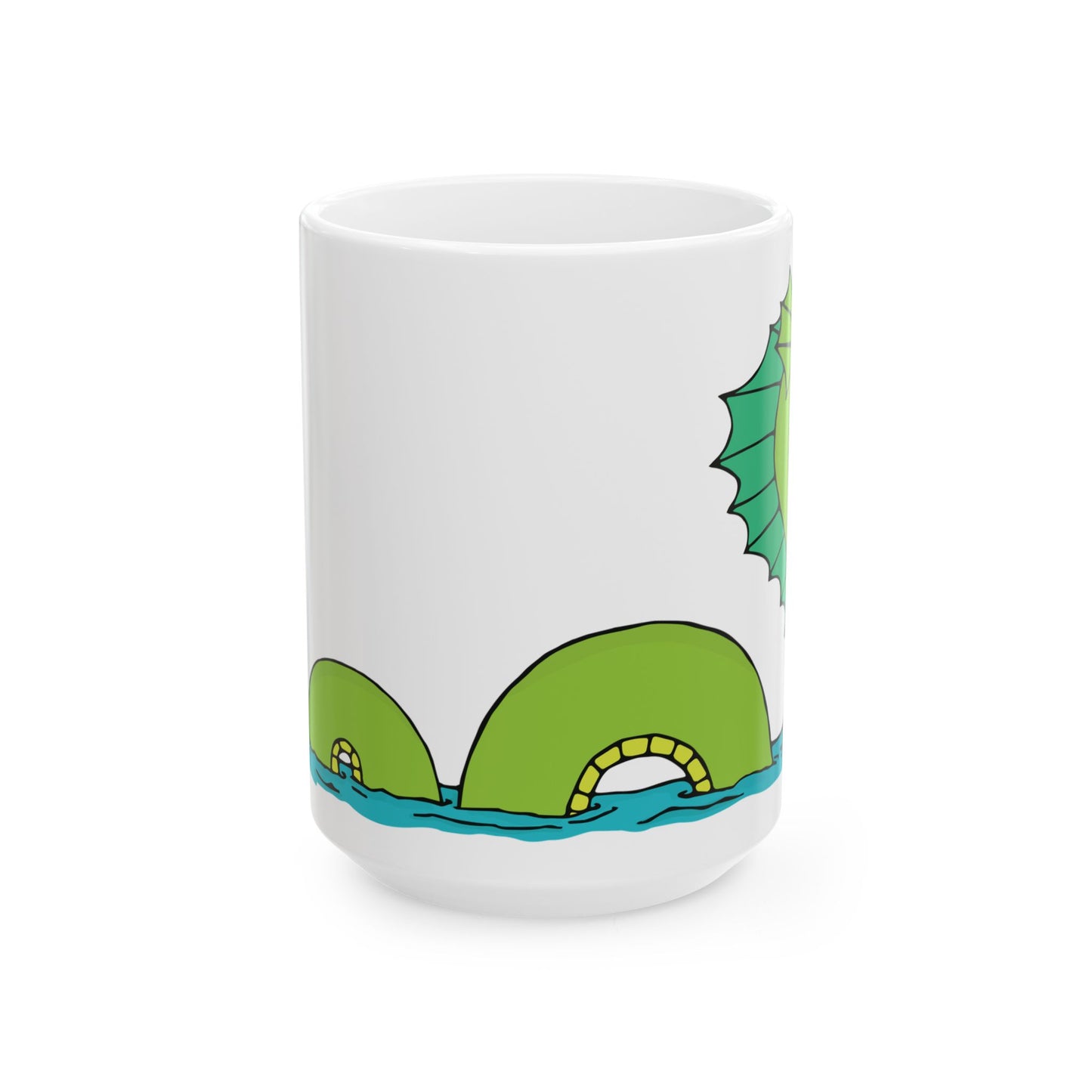Sea Serpent Loch Ness Monster Ceramic Mug | Perfect Gift for Nessie Lovers, Coffee Tea Mugs Cryptid Ocean Life 15 Ounce