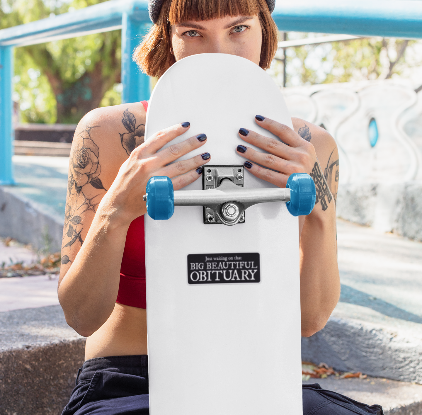 Big Beautiful Obituary Sticker - 3.5" Vinyl Decal Stickers Waterproof Outdoor Car, Leftist Political Humor Shirts, Anti-Trump Gifts