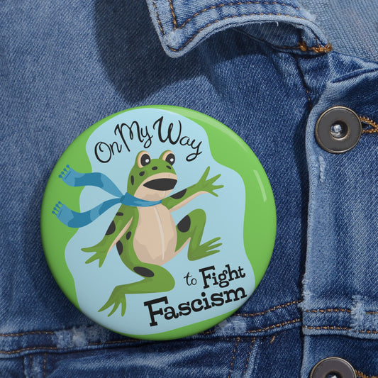 3" Inflatable Frog Costume Pin Buttons, Funny Activist Blow Up Frogs Badges, Leftist Liberal Political Humor, Anti-Fascism Protest Pins