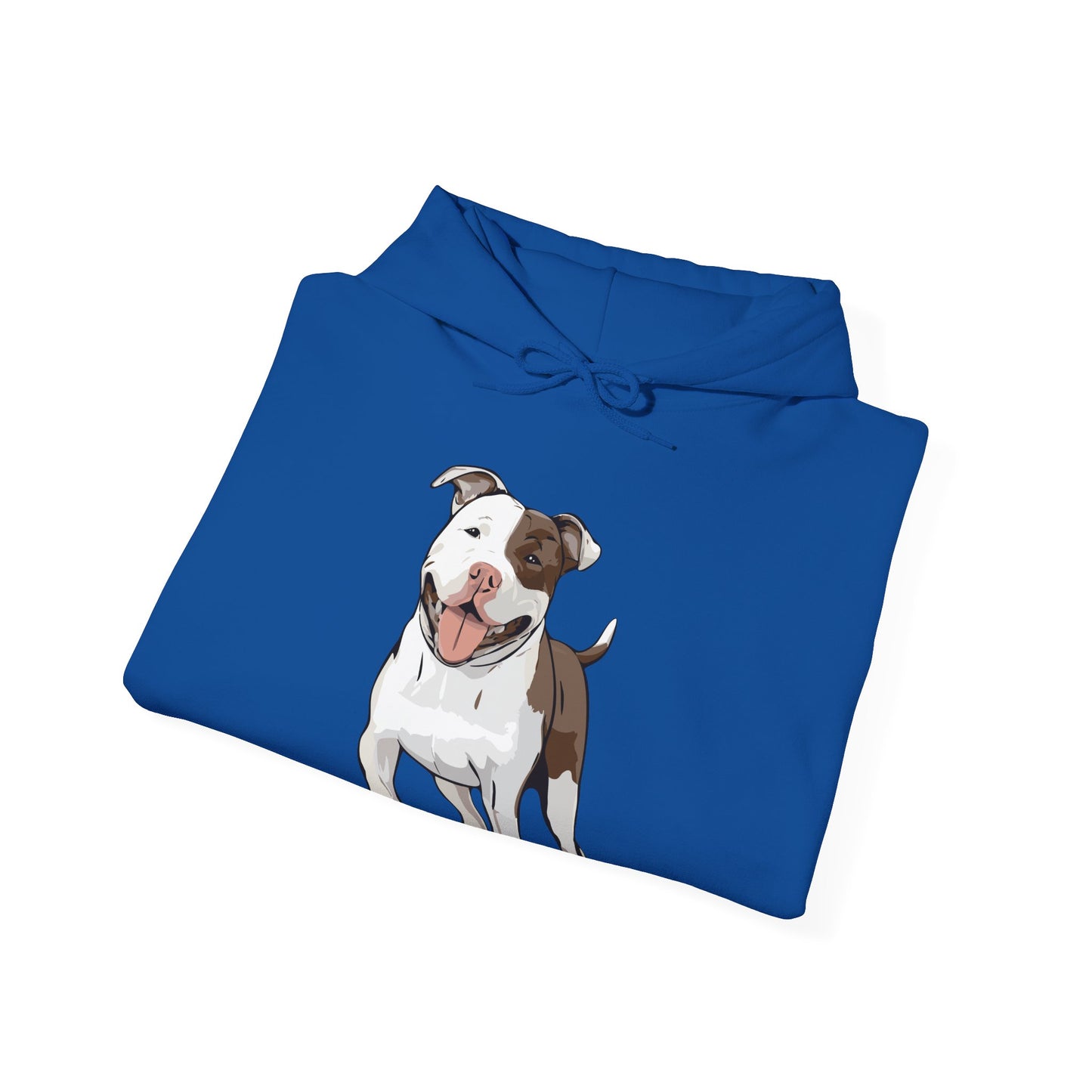 Ollie Dog Pulliver Hoodie Unisex Heavy Blend Hooded Sweatshirt with Pit Bull Dog Pet Design