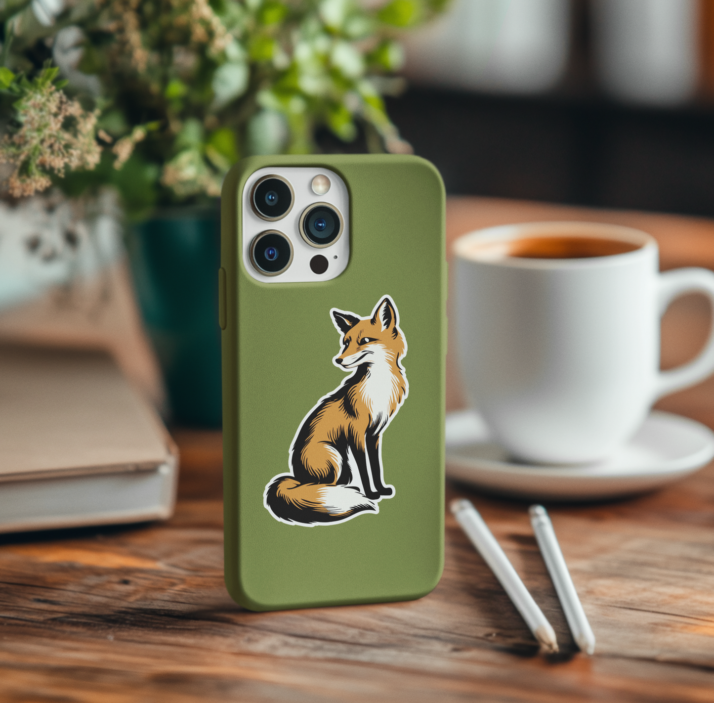 3" Fox Forest Animal Sticker - Waterproof, Fade-Resistant Foxes Decal Stickers