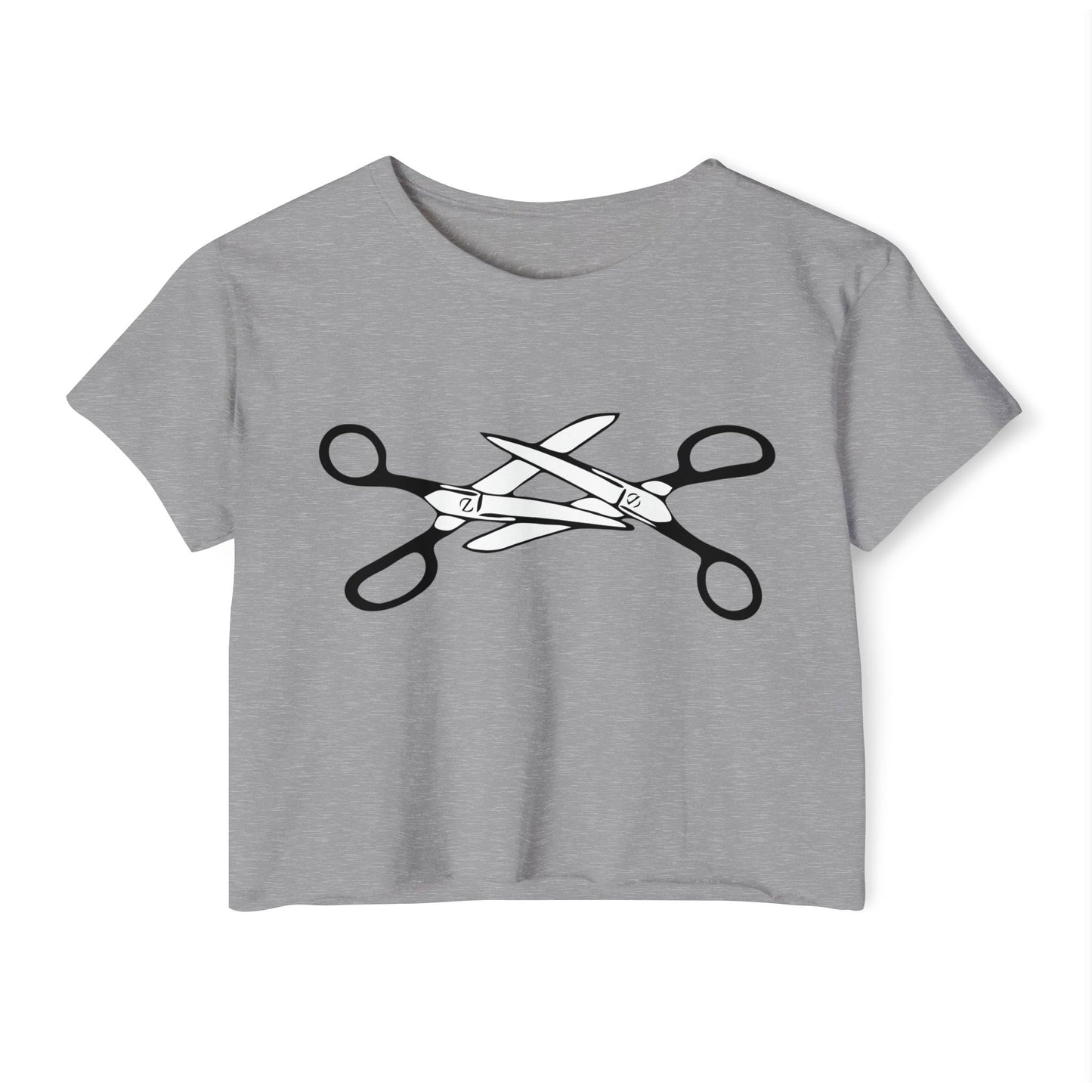 Scissors Crop Top, Womens LGBTQIA Summer Pride Festival Cropped Tee, Funny Lesbian Gay Queer Apparel Scissors