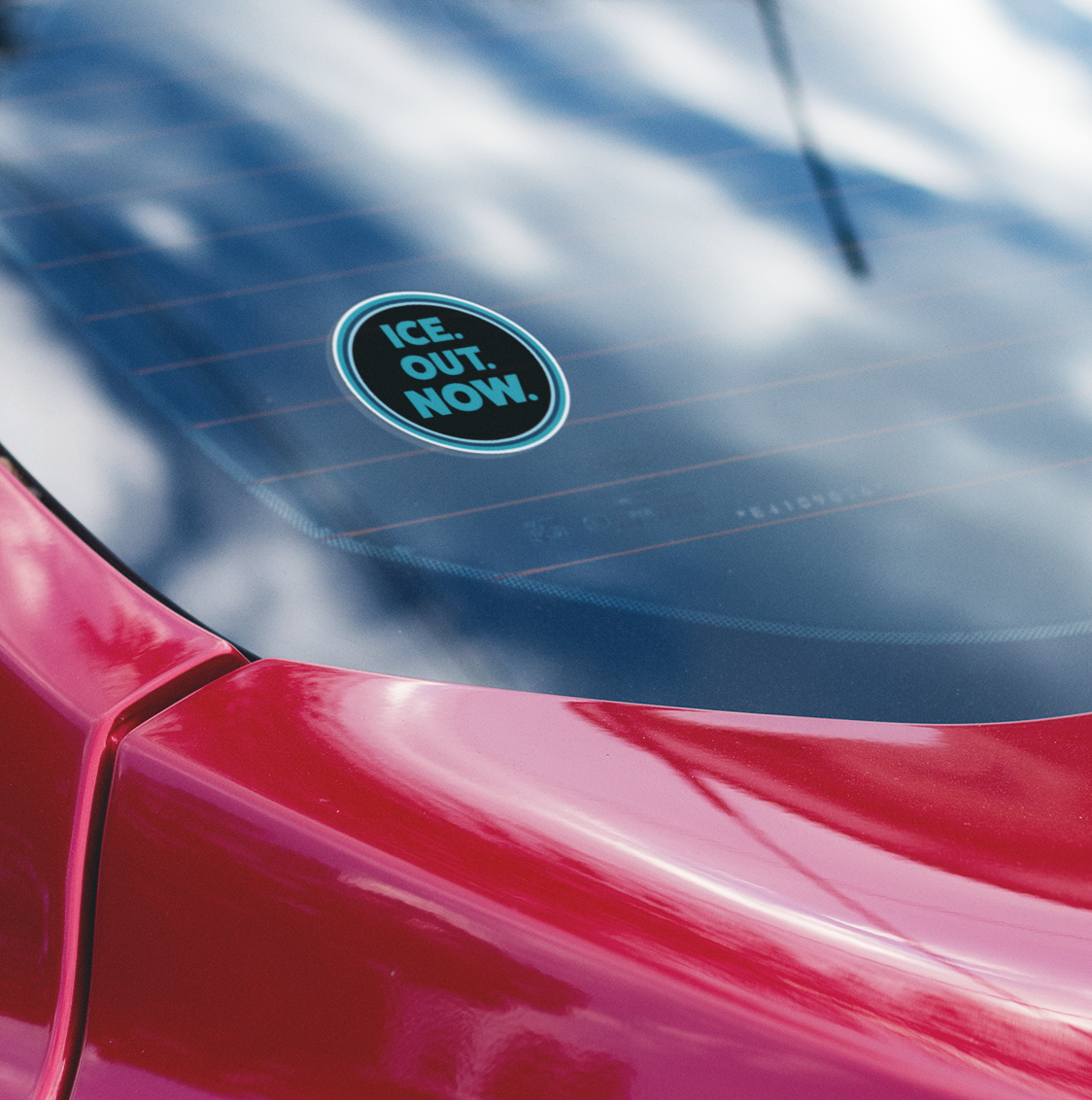 4" ICE Out Now Sticker - Anti-ICE Protest, Human Rights Vinyl Decal Stickers Waterproof Outdoor, Leftist Political Resistance