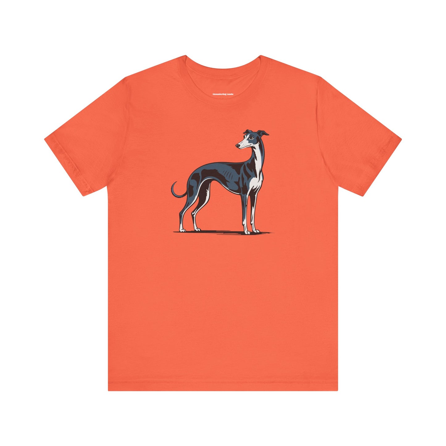 Greyhound Dog Illustration T-Shirt | Pet Owner Breed Cotton Tee, Unisex Short Sleeve Dogs Shirts, Mens Womens Apparel
