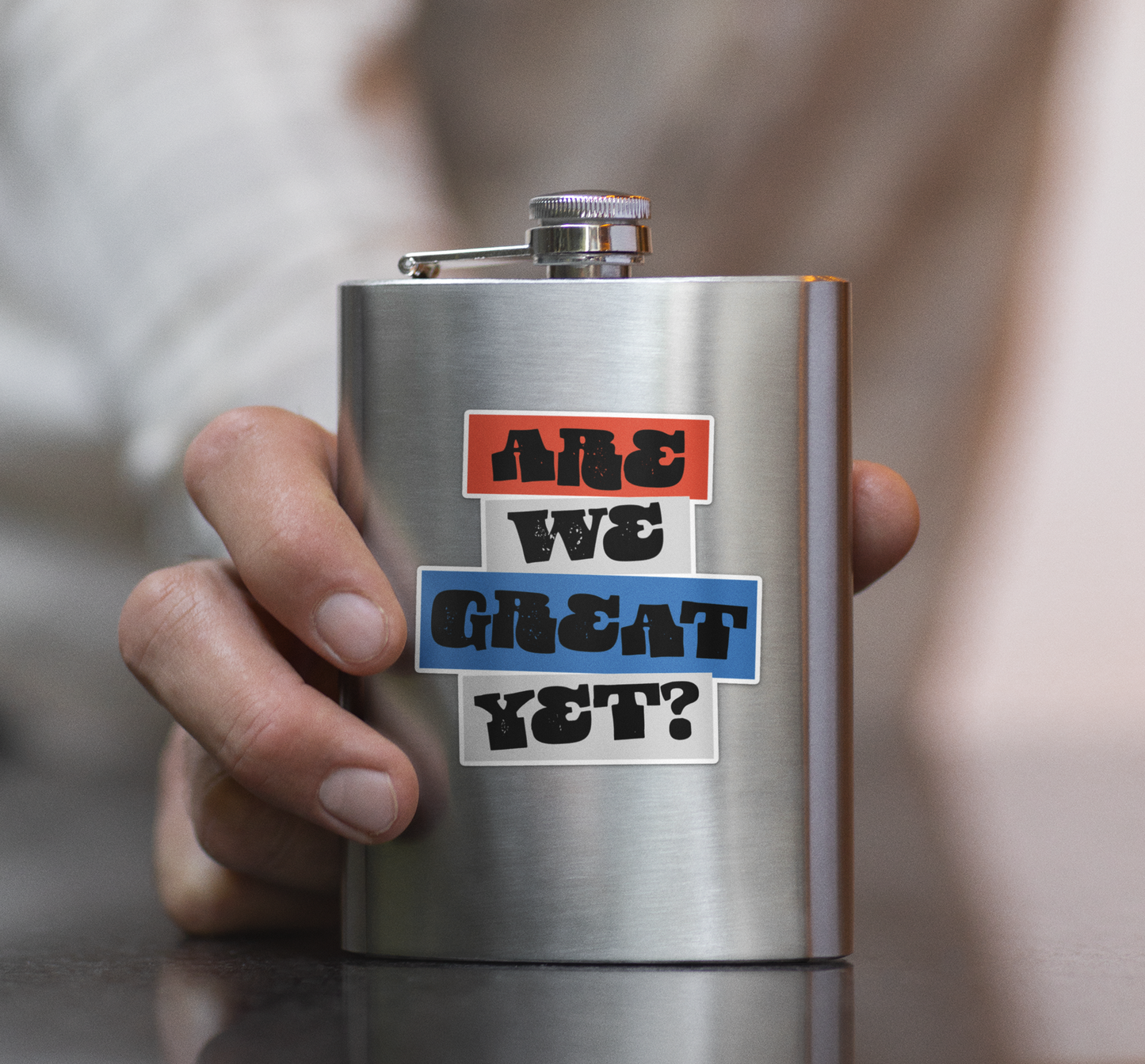 Are We Great Yet? Vinyl Sticker 3" - Political Vinyl Decal Stickers Waterproof Decals, Human Rights, Protest, Anti-Maga, Anti-Trump