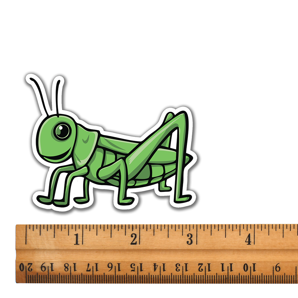 3" Grasshopper Stickers - Waterproof, Fade-Resistant Decal Sticker Insect Bug Nature Decals