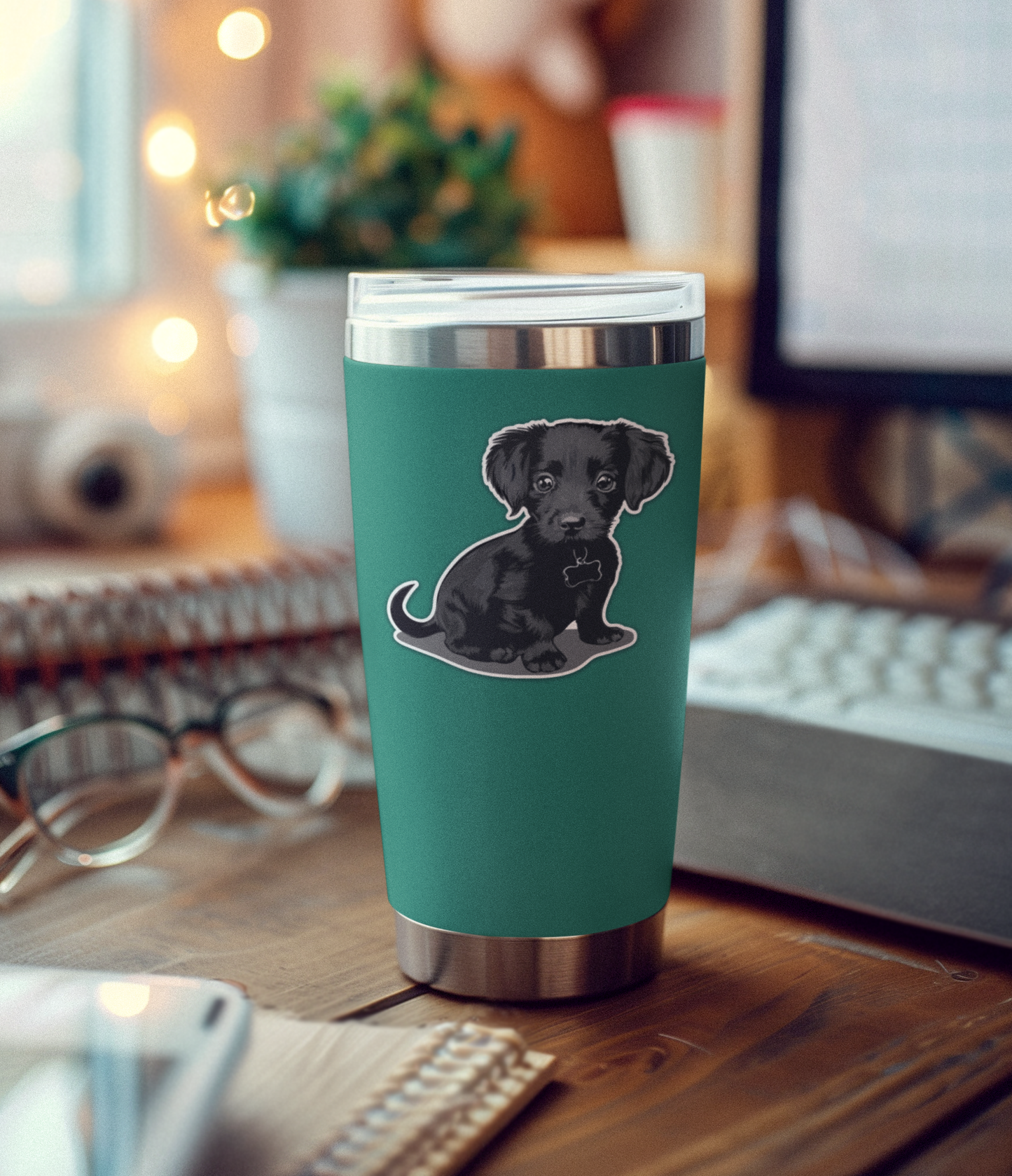 3" Black Chiweenie Puppy Dog Sticker - Dachshund Chihuahua Mix Dogs Waterproof Vinyl Decal Stickers Long Coat Chiweenies Puptickers (Copy)