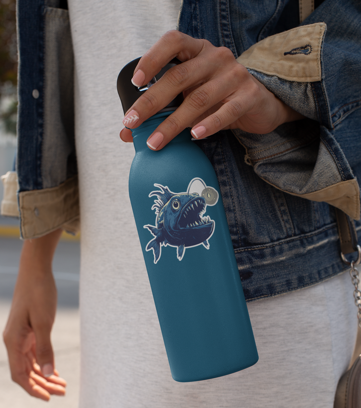 3.5" Deep Sea Anglerfish Sticker - Deep Sea Angler Fish Decal Stickers