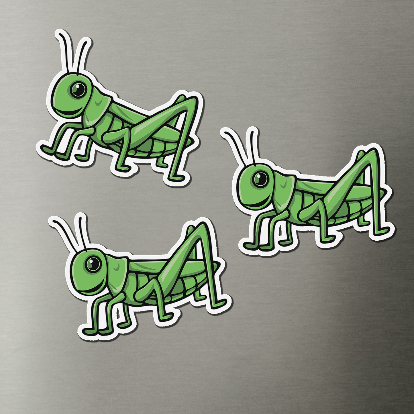 Grasshopper Magnet - 3" Grasshoppers Insect Bugs Vinyl Fridge Magnets Indoor Outdoor Grass Hopper Bug Bundle