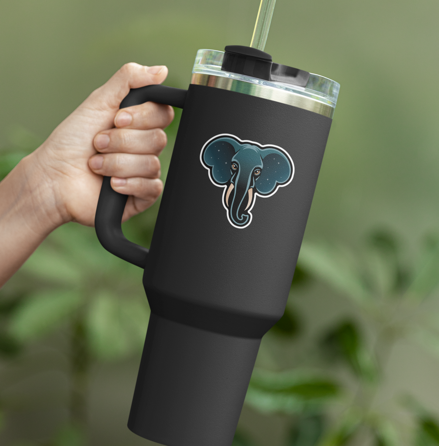 3" Celestial Elephant Stickers, Galactic Elephants Vinyl Decal Sticker Zen Galaxy Waterproof Space Decals Laptop, Water Bottle, Car