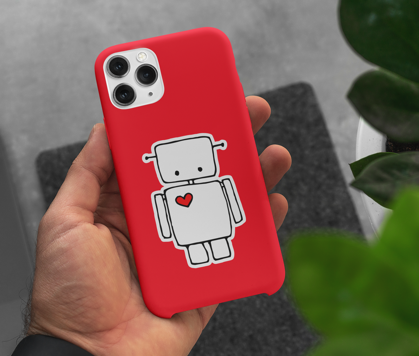 Cute Robot Heart Sticker - 3" Waterproof, Fade-Resistant Decal Stickers Robots Love