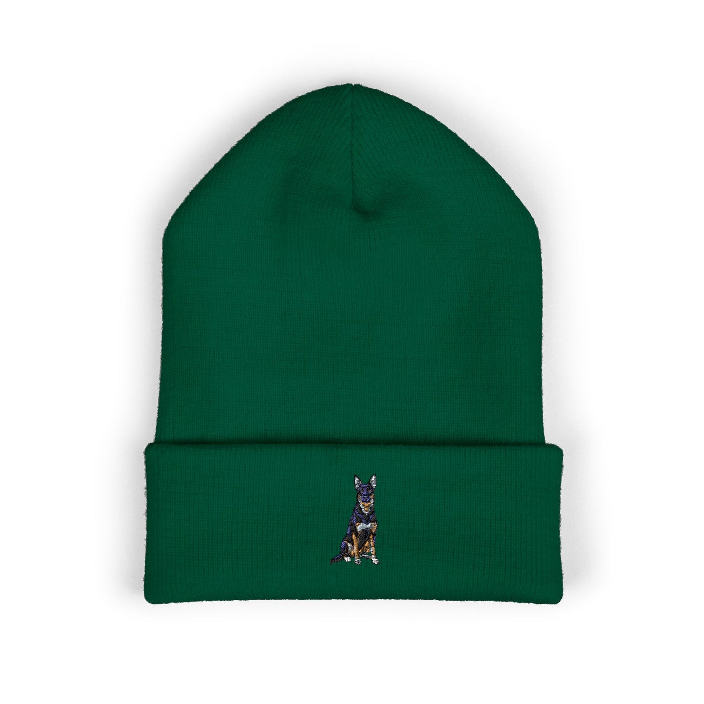 Buddy Embroidered German Shepherd Cuffed Beanie, Dog Lover Knit Hat, Winter Accessories Cap, Pet Owner Gifts, Cozy Beanies