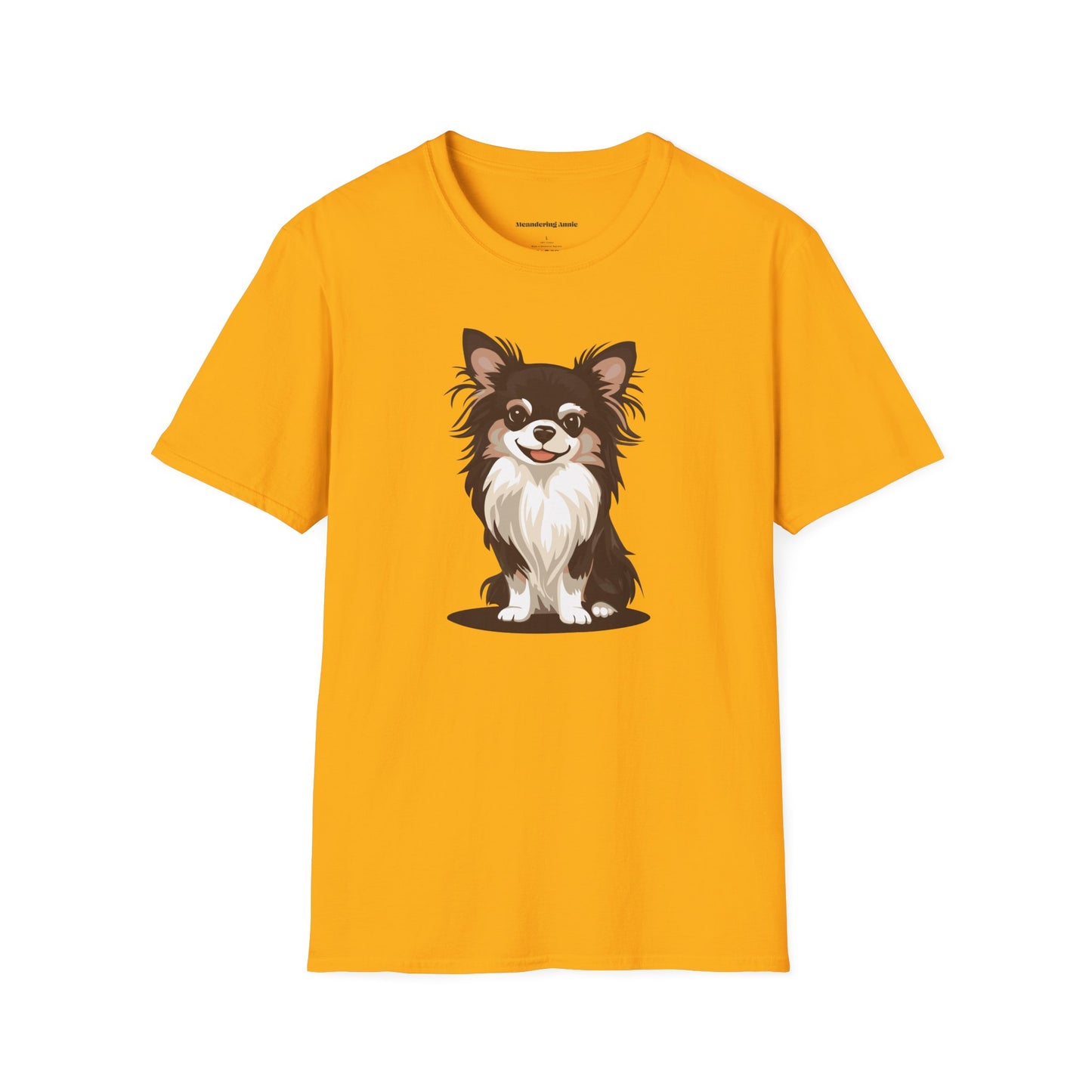 Long Haired Chihuahua Dog Soft T-Shirt - Mens Womens Unisex Softstyle Pet Tee