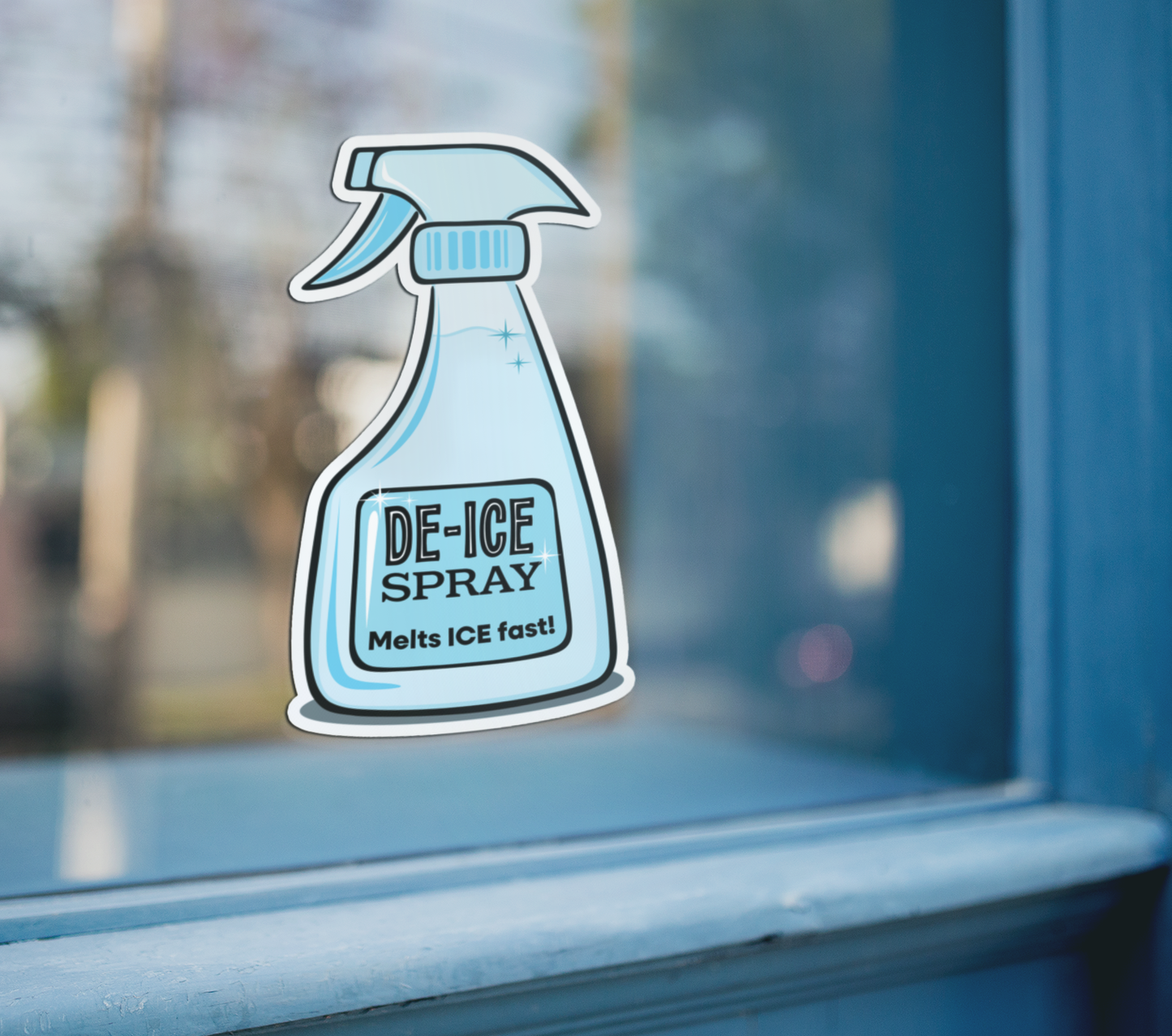 4" De-ICER Spray Bottle Sticker - Melt ICE, Abolish ICE, Human Rights Leftist Vinyl Decal Stickers Waterproof Outdoor, Political Humor