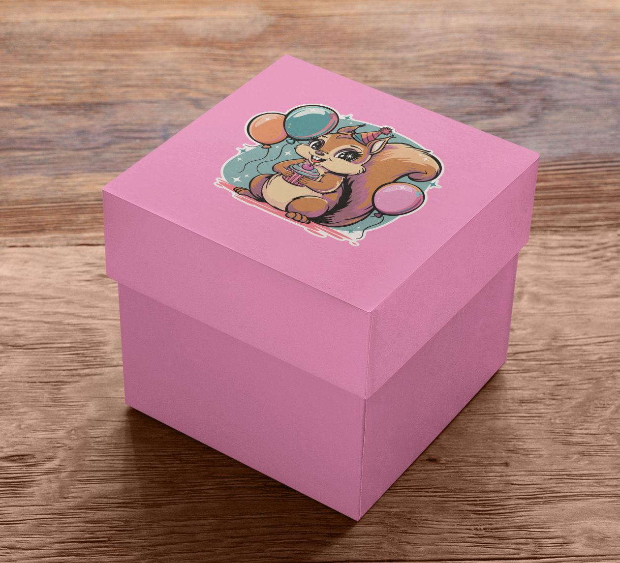 2" Birthday Squirrel Stickers 5, 10, 20 Pack - Party Squirrels Vinyl Decal Stickers B-day Celebration Squirrels Party Favors Gifts Kids