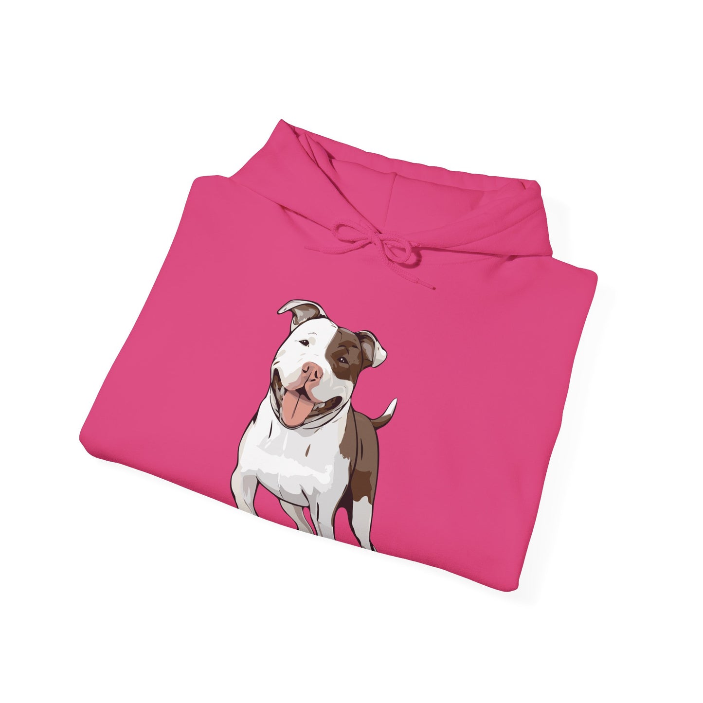 Ollie Dog Pulliver Hoodie Unisex Heavy Blend Hooded Sweatshirt with Pit Bull Dog Pet Design