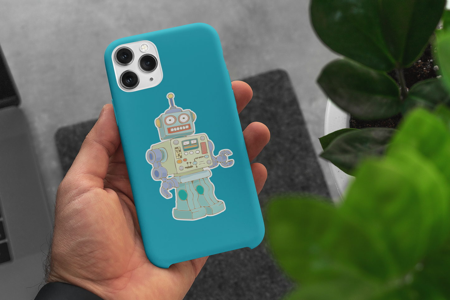 3" Retro Robot Sticker - Waterproof, Fade-Resistant Decal Stickers Colorful Robots