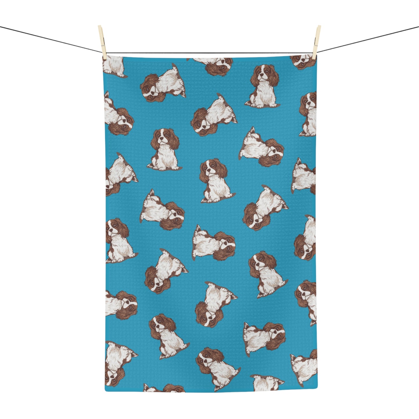 Blenheim Cavalier King Charles Spaniel Dog Microfiber Tea Towel Kitchen Red Hand Towels Pet Dogs Cavaliers Puppy Print Home Decor Gifts