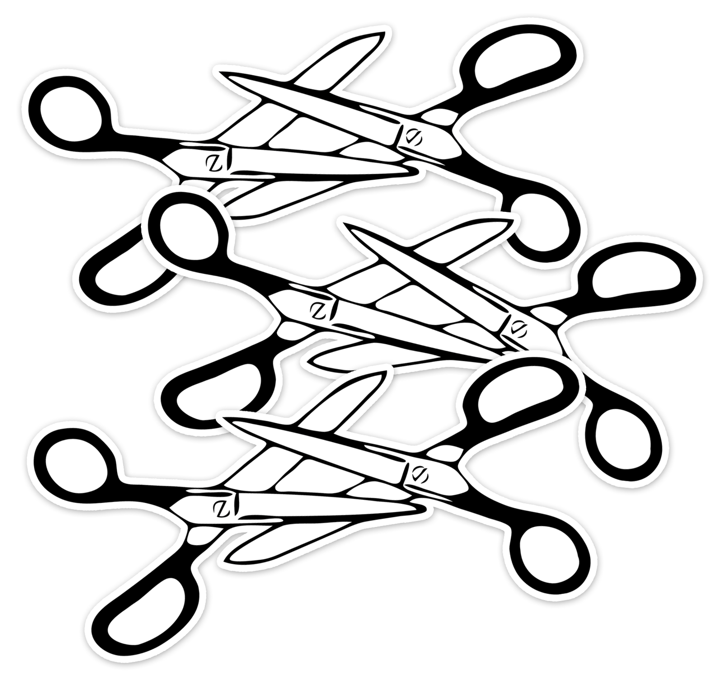 4" Scissors Vinyl Sticker - Funny Pride Month Lesbian LGBTQIA+ Decals Equal Rights, Waterproof Outdoor Stickers