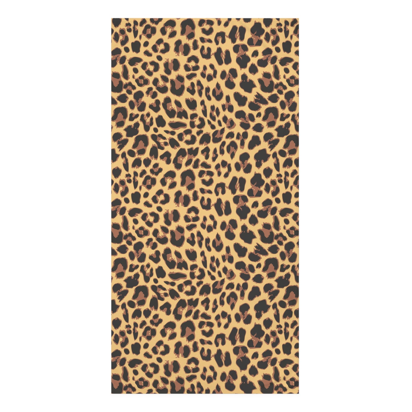 Leopard Print Mink-Cotton Beach Bath Towel with Cheetah Animal Print Design