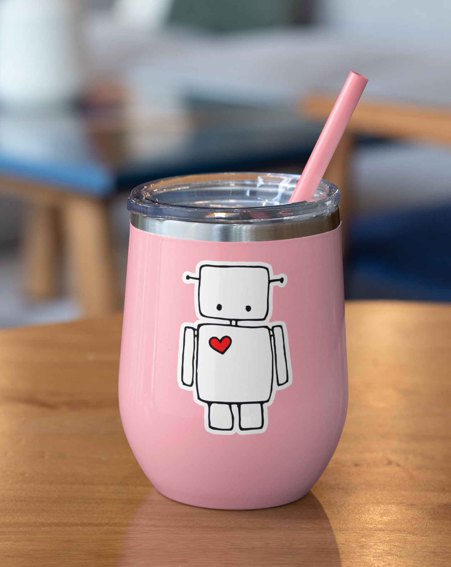 3" Cute Robot Heart Sticker - Waterproof, Fade-Resistant Decal Stickers Robots Love