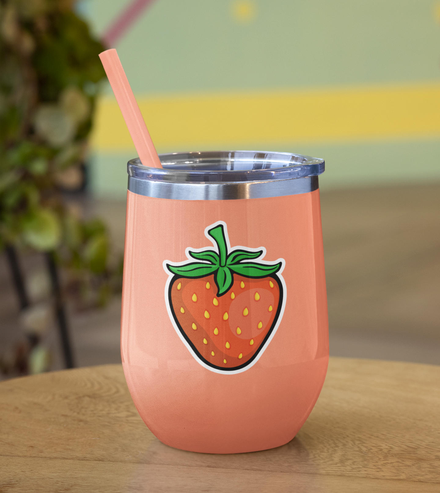 3" Juicy Strawberry Fruit Sticker - Red Strawberries Vinyl Decal Stickers, Berry Waterproof Outdoor Decals, Laptop, Car
