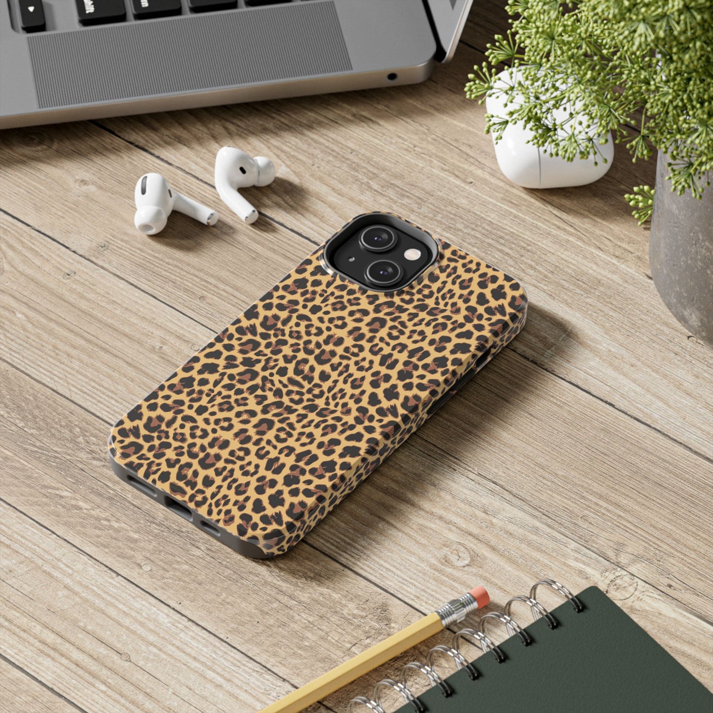 Leopard Print Cell Phone Case, Tough Phone Cases, Safari Cheetah Animal Print Pattern