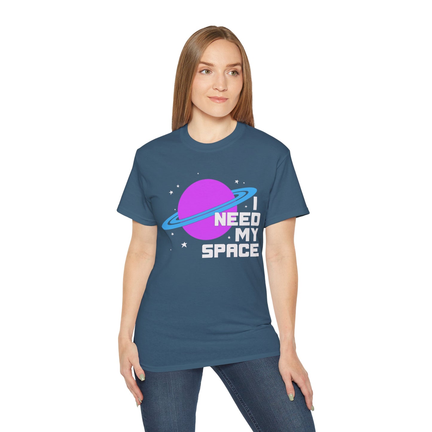 I Need My Space Funny Introvert Soft T-shirt Unisex Mens Womens Ultra Cotton Tee