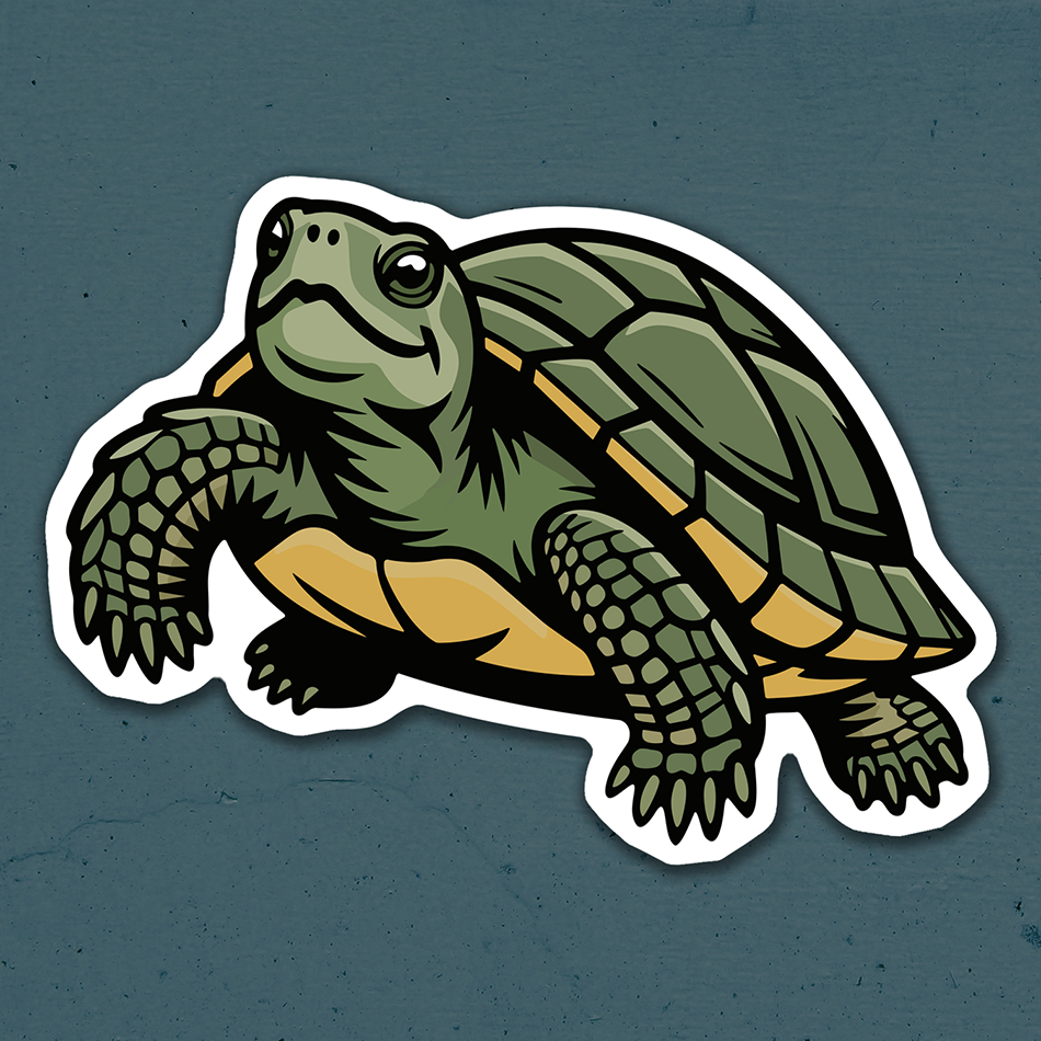 3" Aquatic Turtle Vinyl Stickers - Turtles Decal Sticker Waterproof Outdoor Decals
