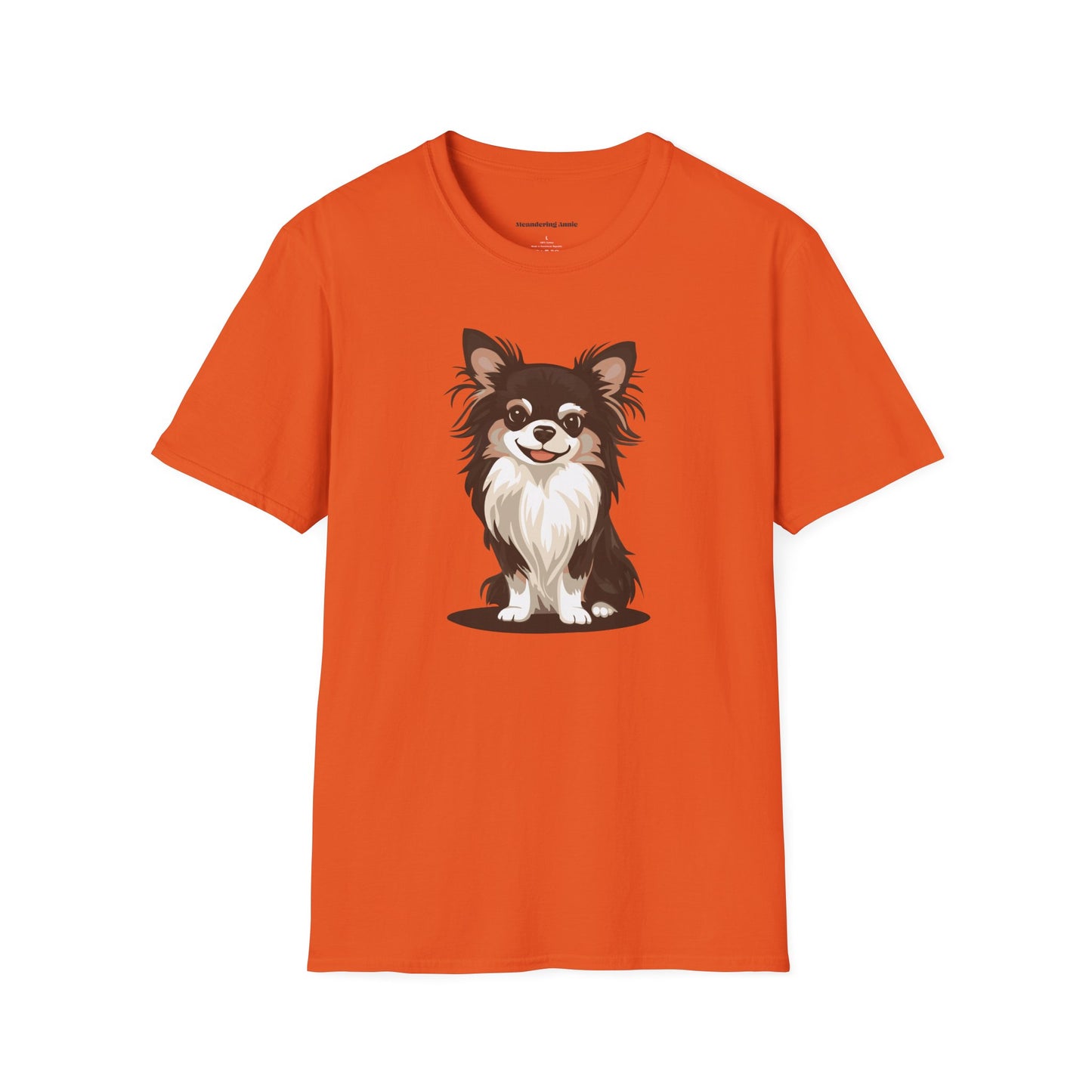 Long Haired Chihuahua Dog Soft T-Shirt - Mens Womens Unisex Softstyle Pet Tee