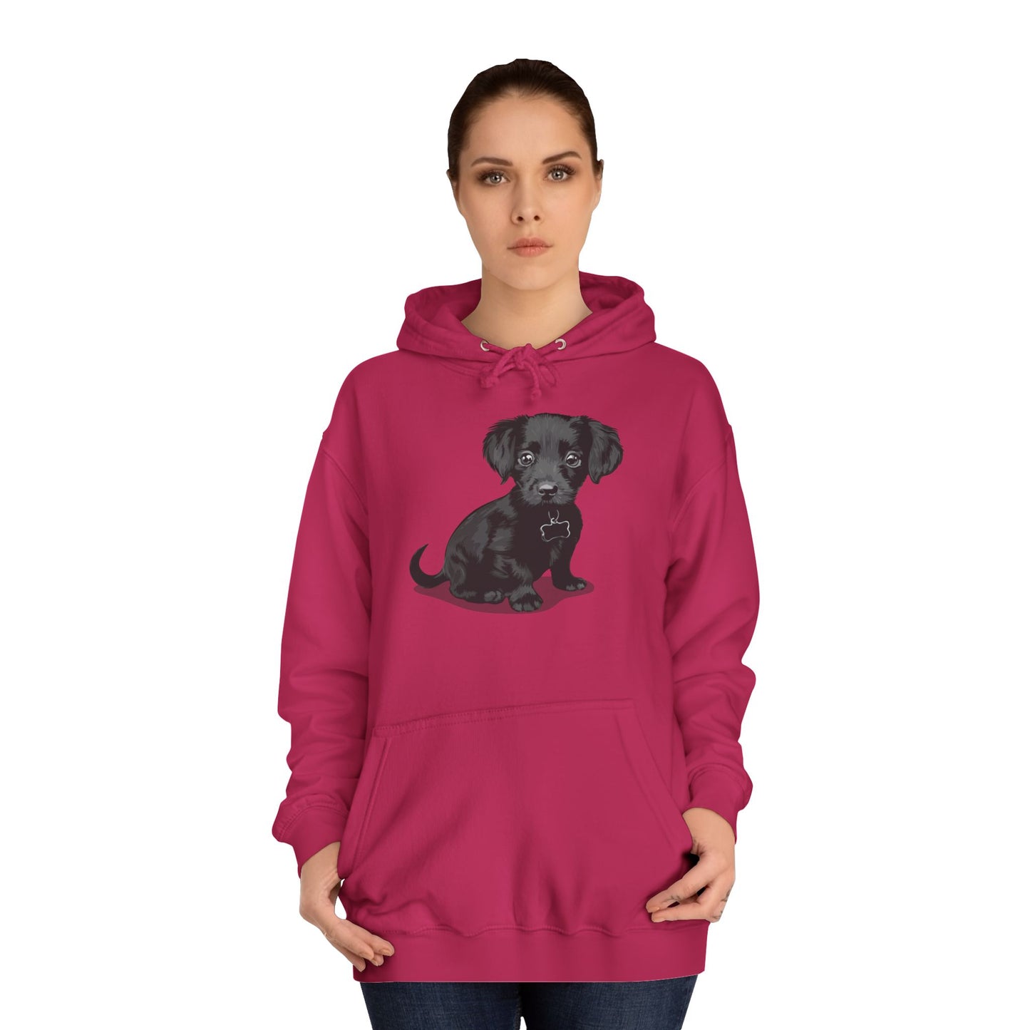 Chiweenie Puppy Dog Graphic Unisex Hoodie, Chihuahua Dachshund Mix Dogs Pullover Hooded Sweatshirt, Dog Lover Gift, Dog Mom Dad Present