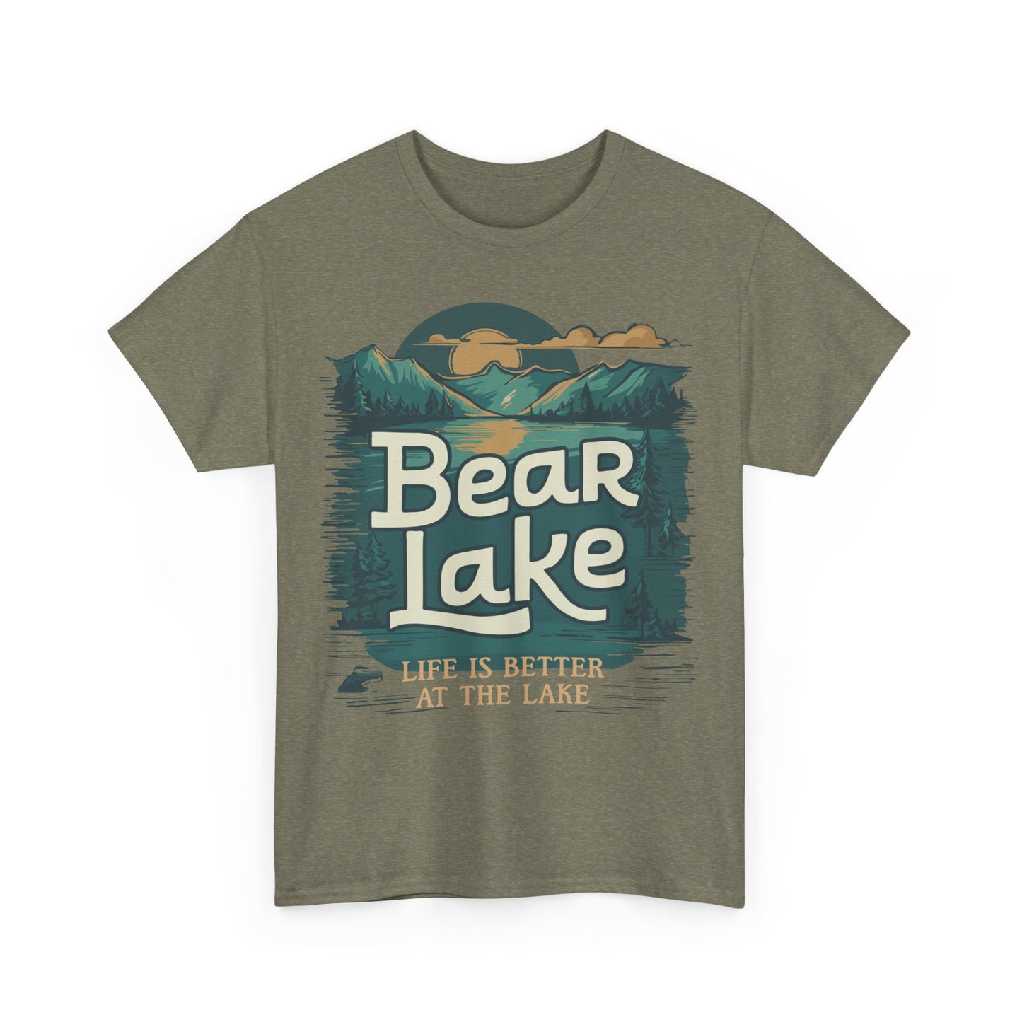 Bear Lake Travel Vacation T-shirt Unisex Mens Womens Heavy Cotton Tee - Utah Idaho Travel Graphic Tees